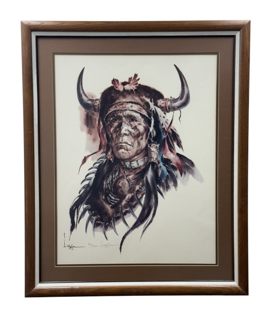 Lyle Tayson Signed Native American Lithograph