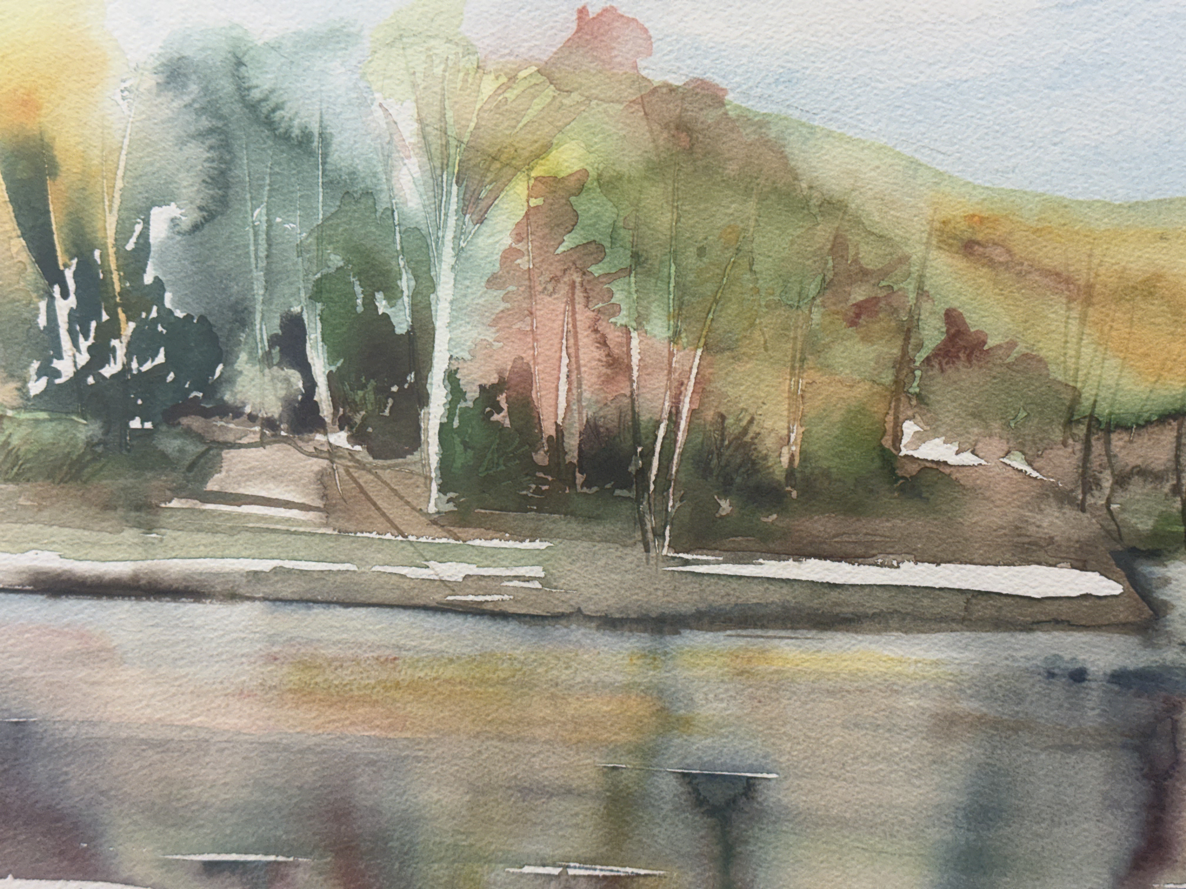 Shirley Talmadge Autumnal Landscape Watercolor