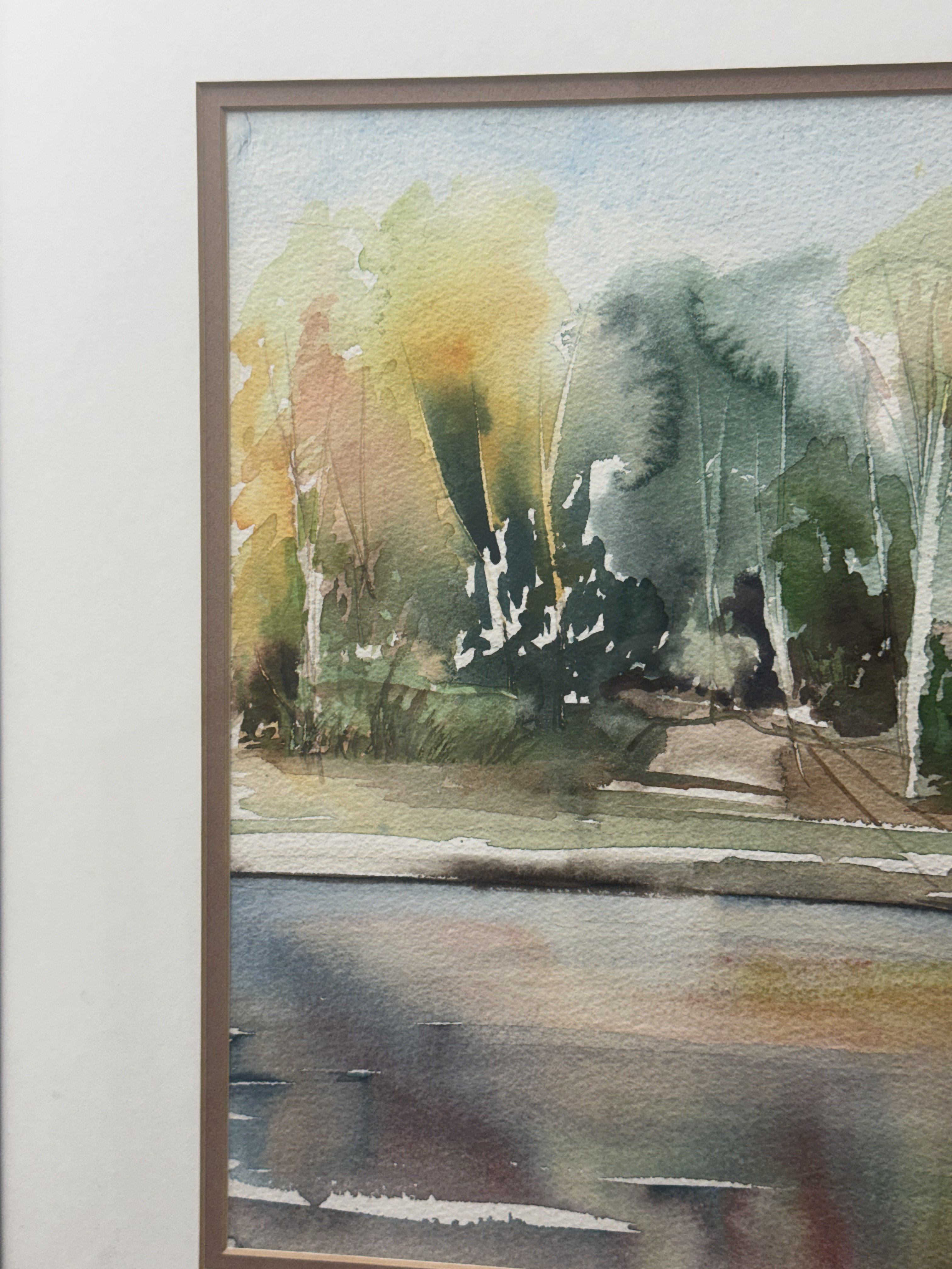 Shirley Talmadge Autumnal Landscape Watercolor