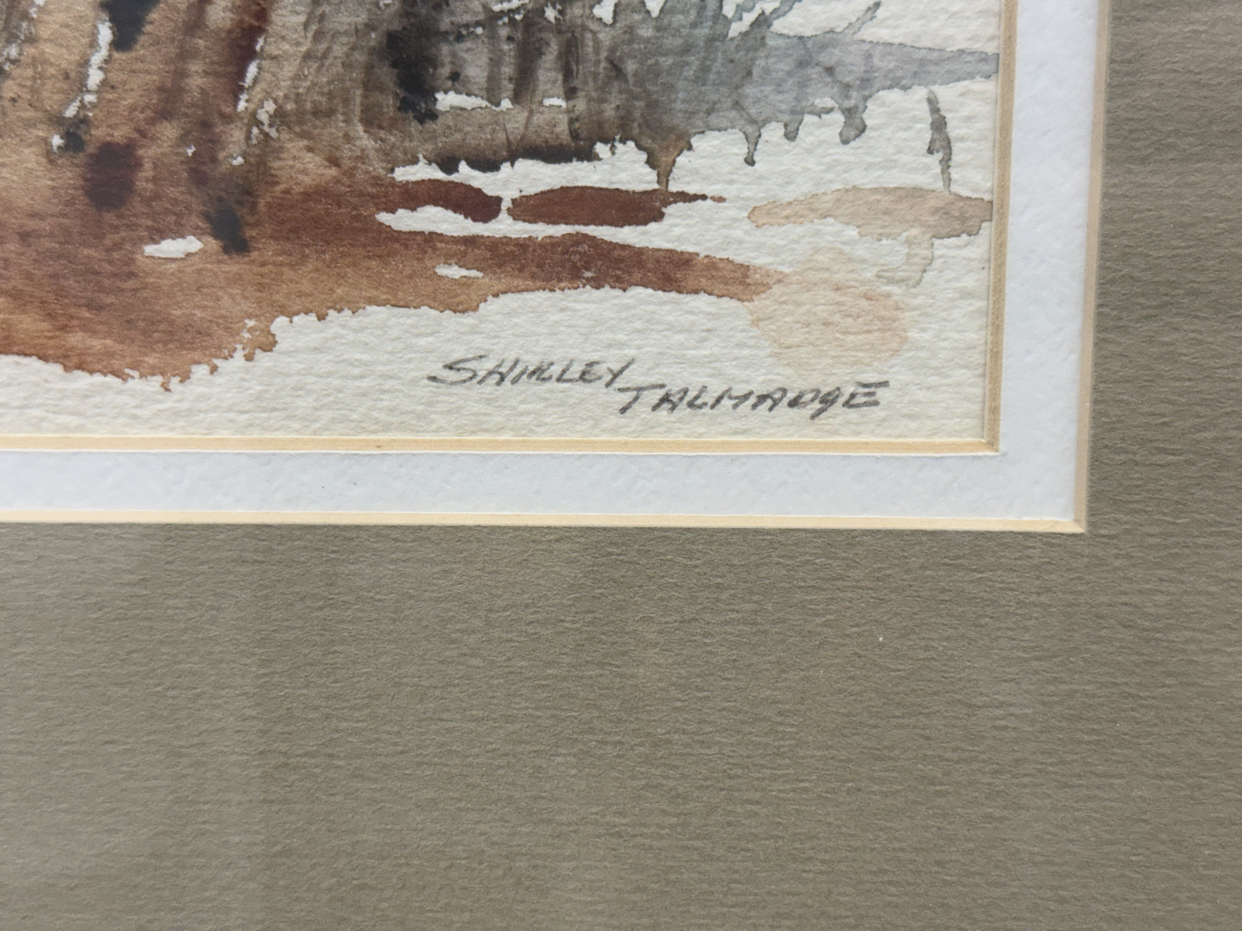 Shirley Talmadge Winter Landscape Watercolor