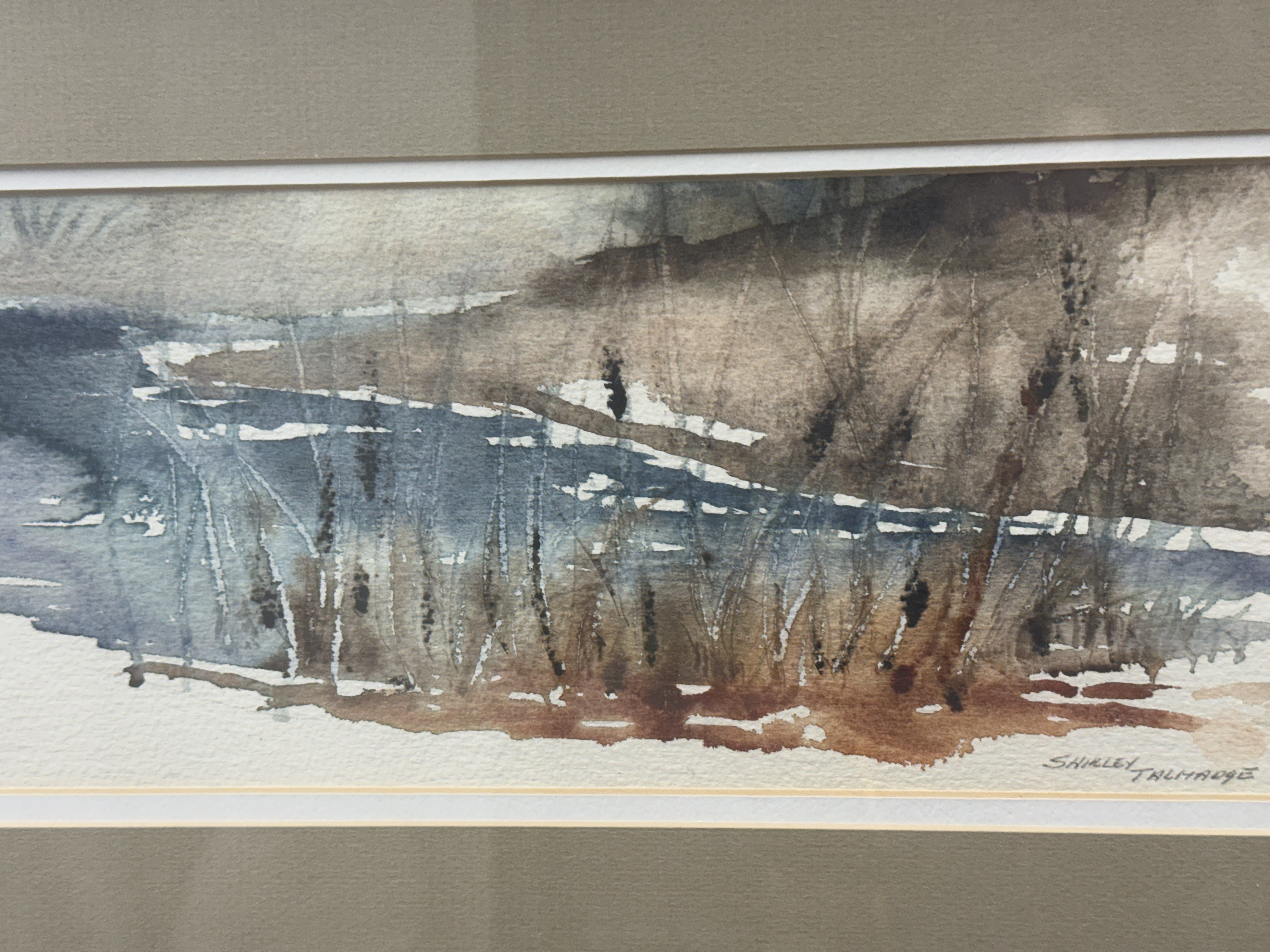 Shirley Talmadge Winter Landscape Watercolor
