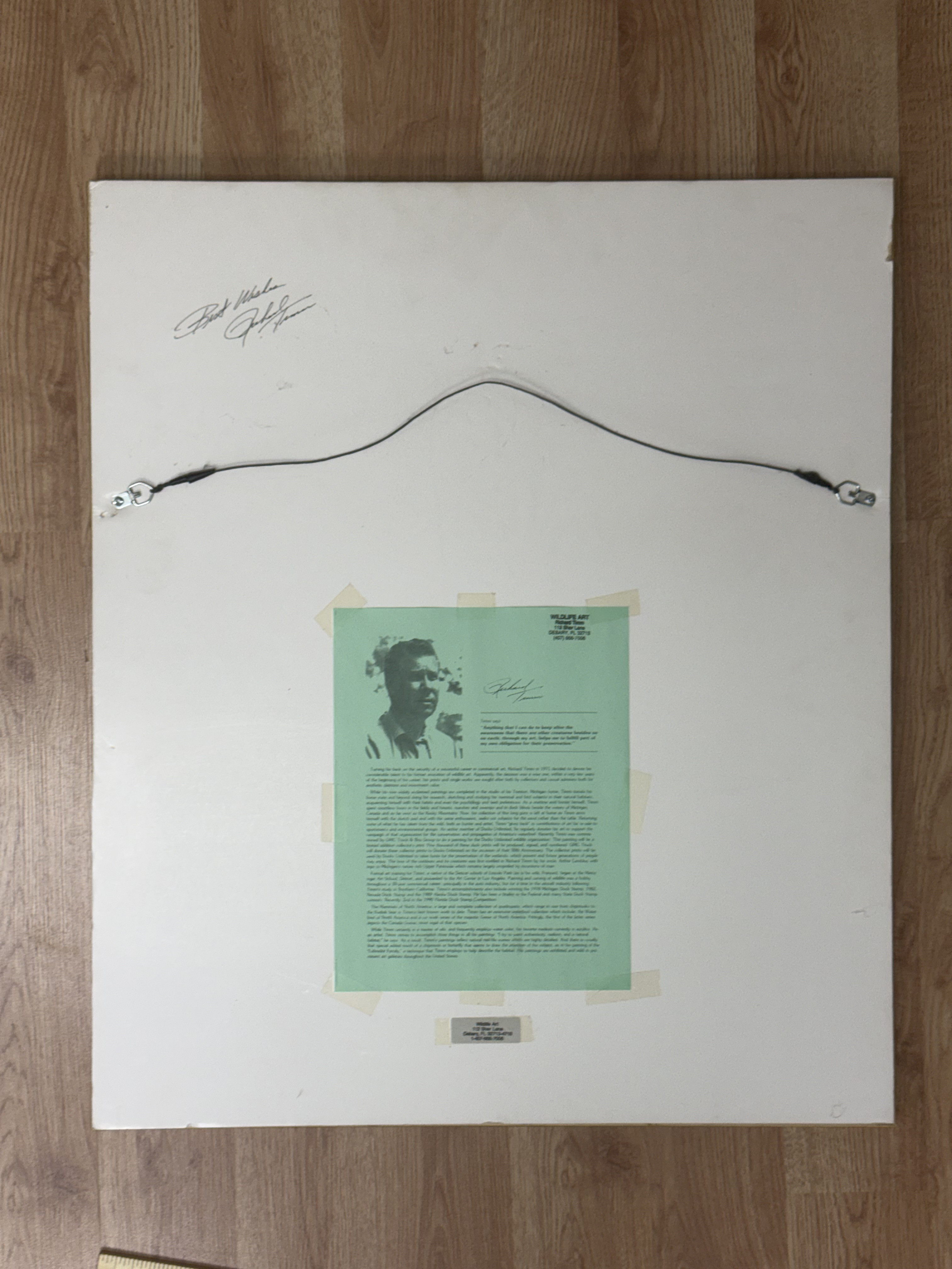 Richard Timm Signed Screech Owl Lithograph