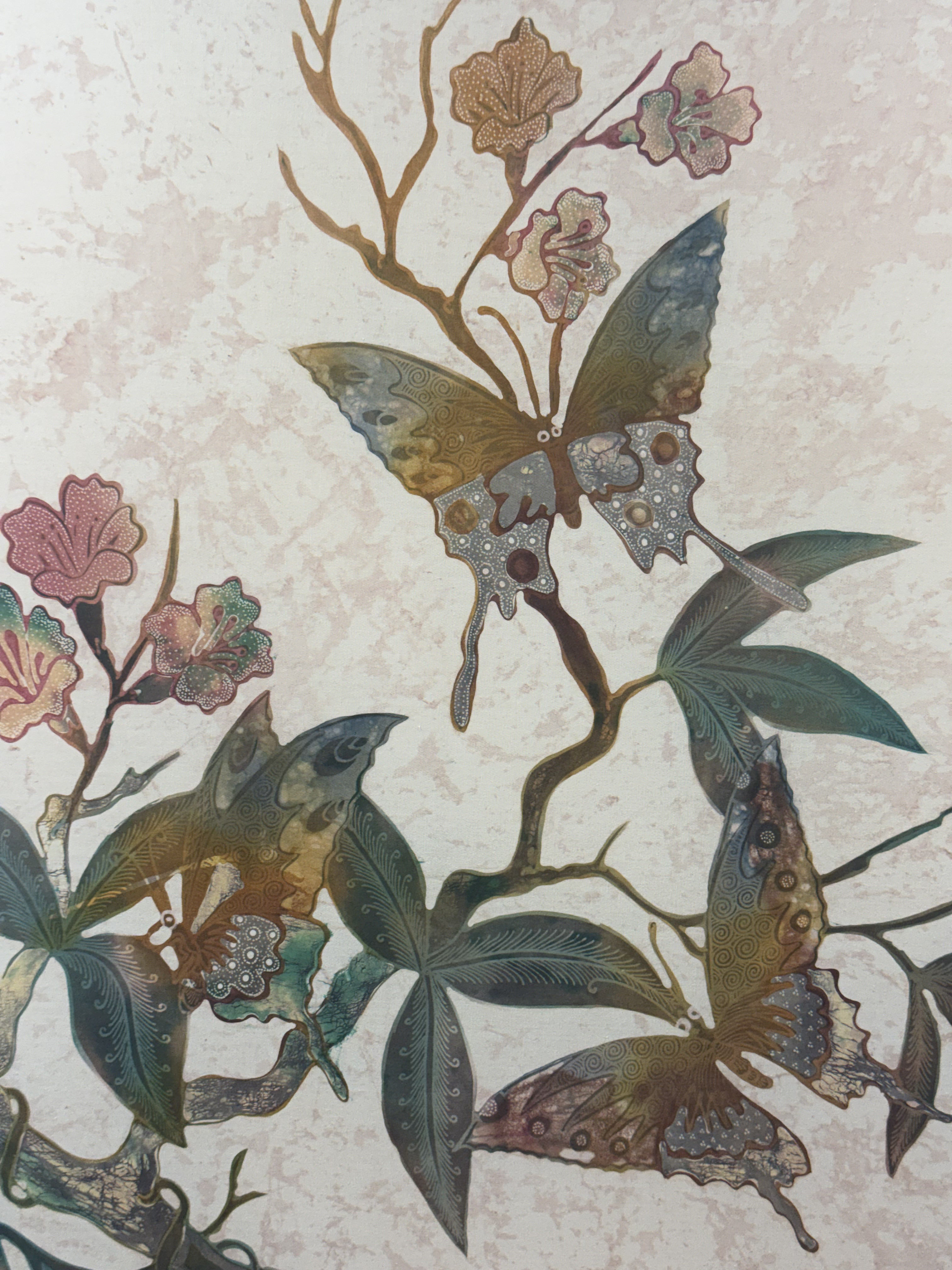 Trisno 'Butterflies and Blossoms' (Signed)