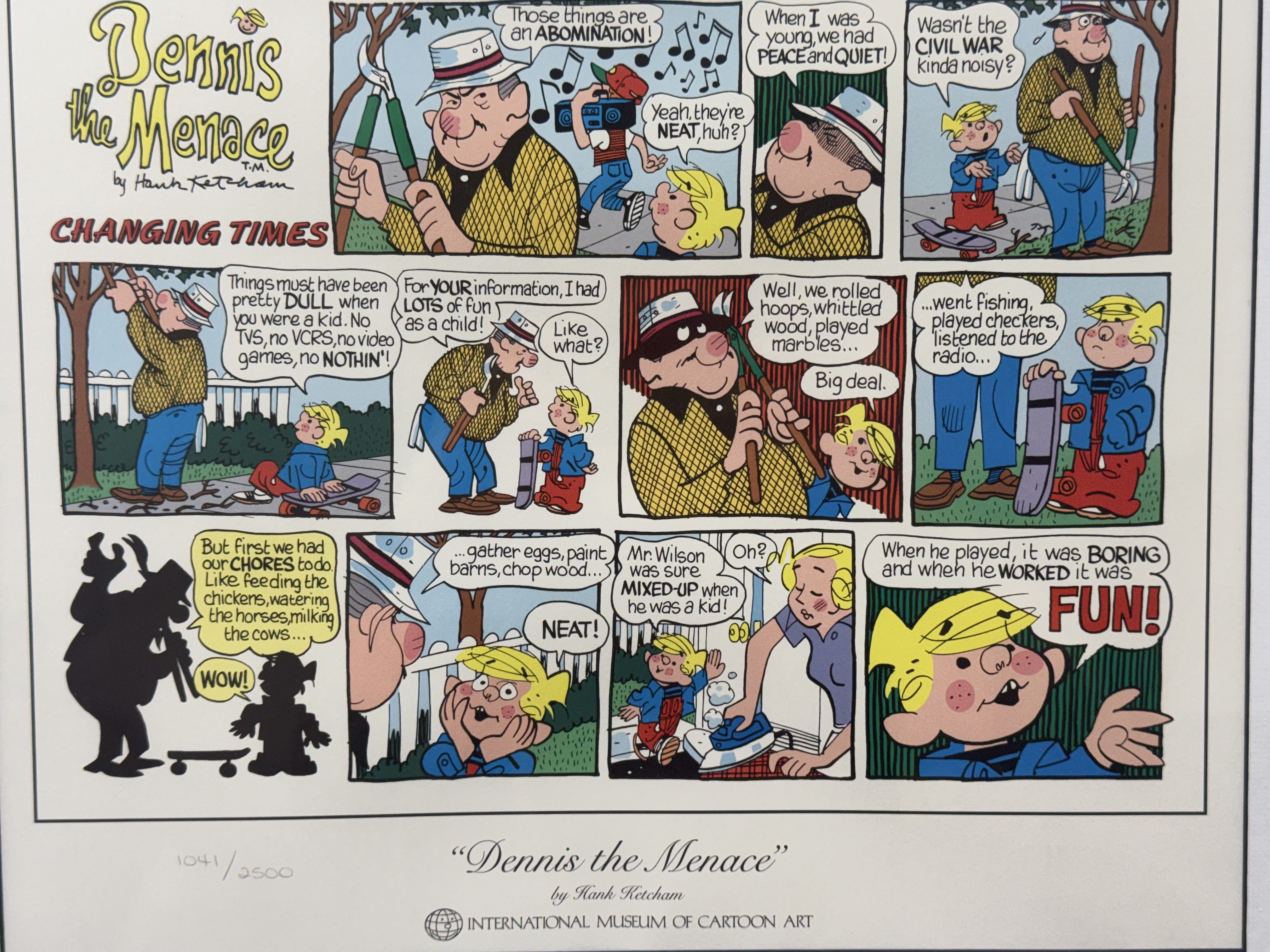 Hank Ketcham Dennis the Menace Lithograph