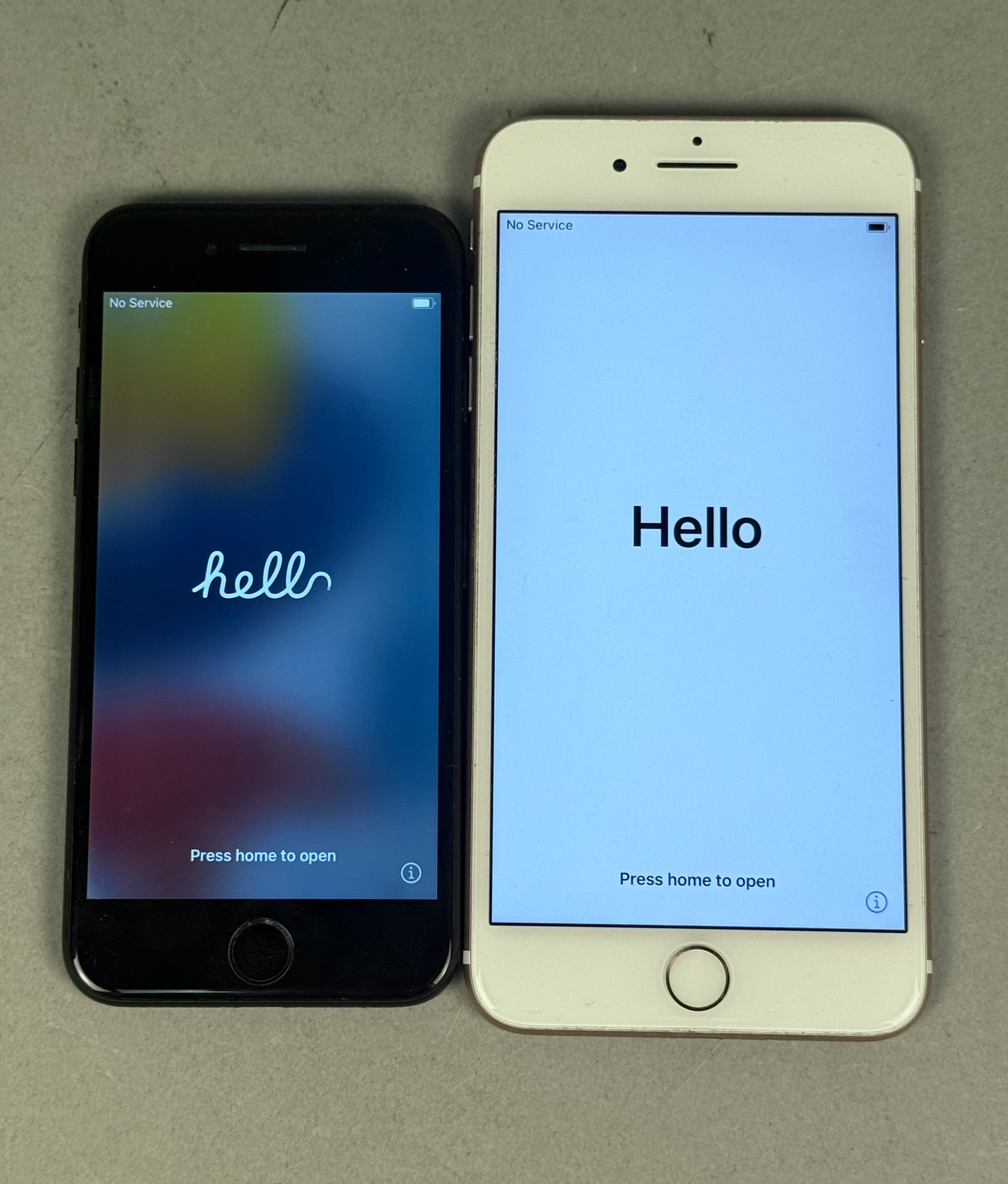 Two Apple iPhone 7 Smartphones
