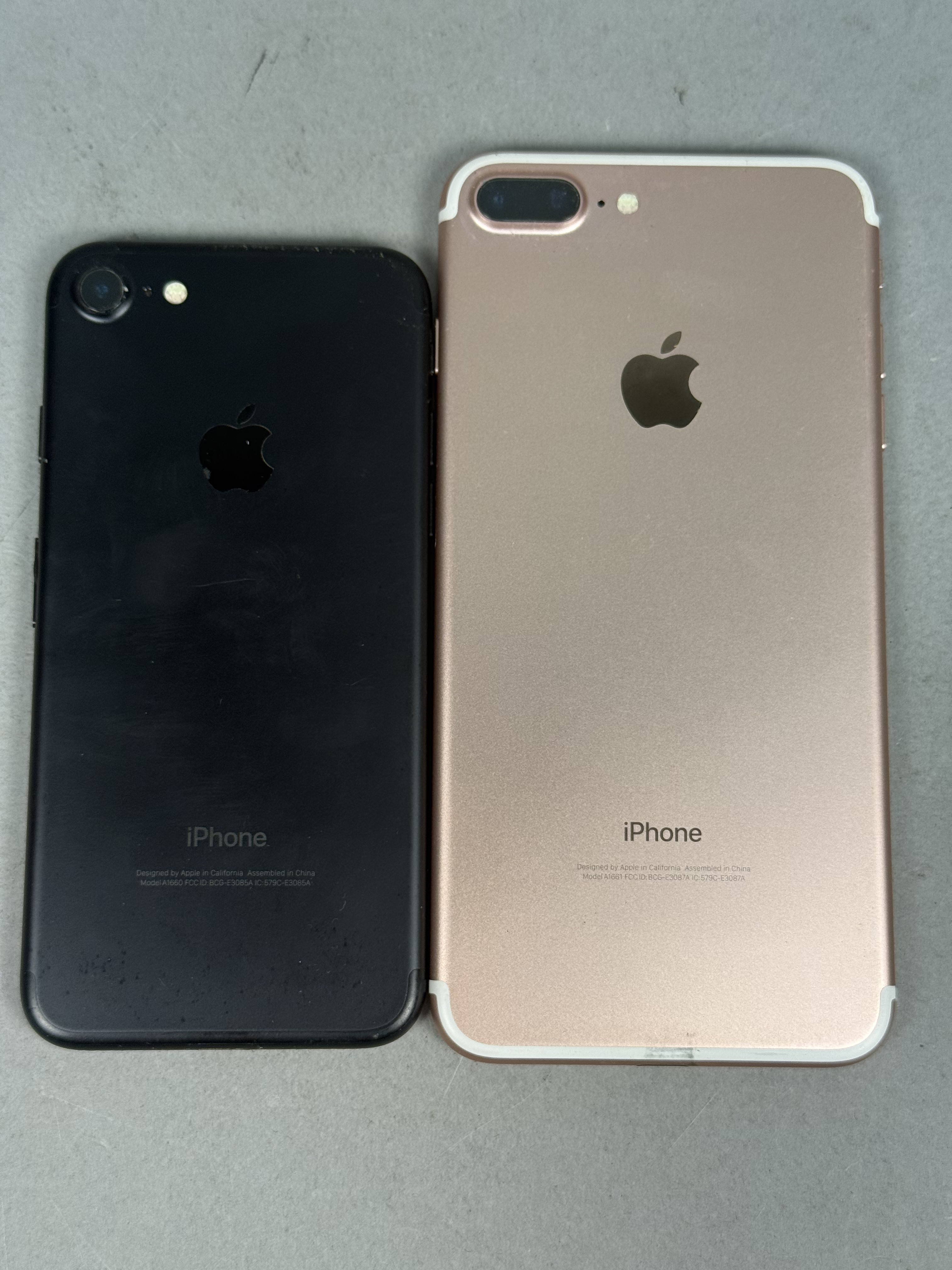 Two Apple iPhone 7 Smartphones