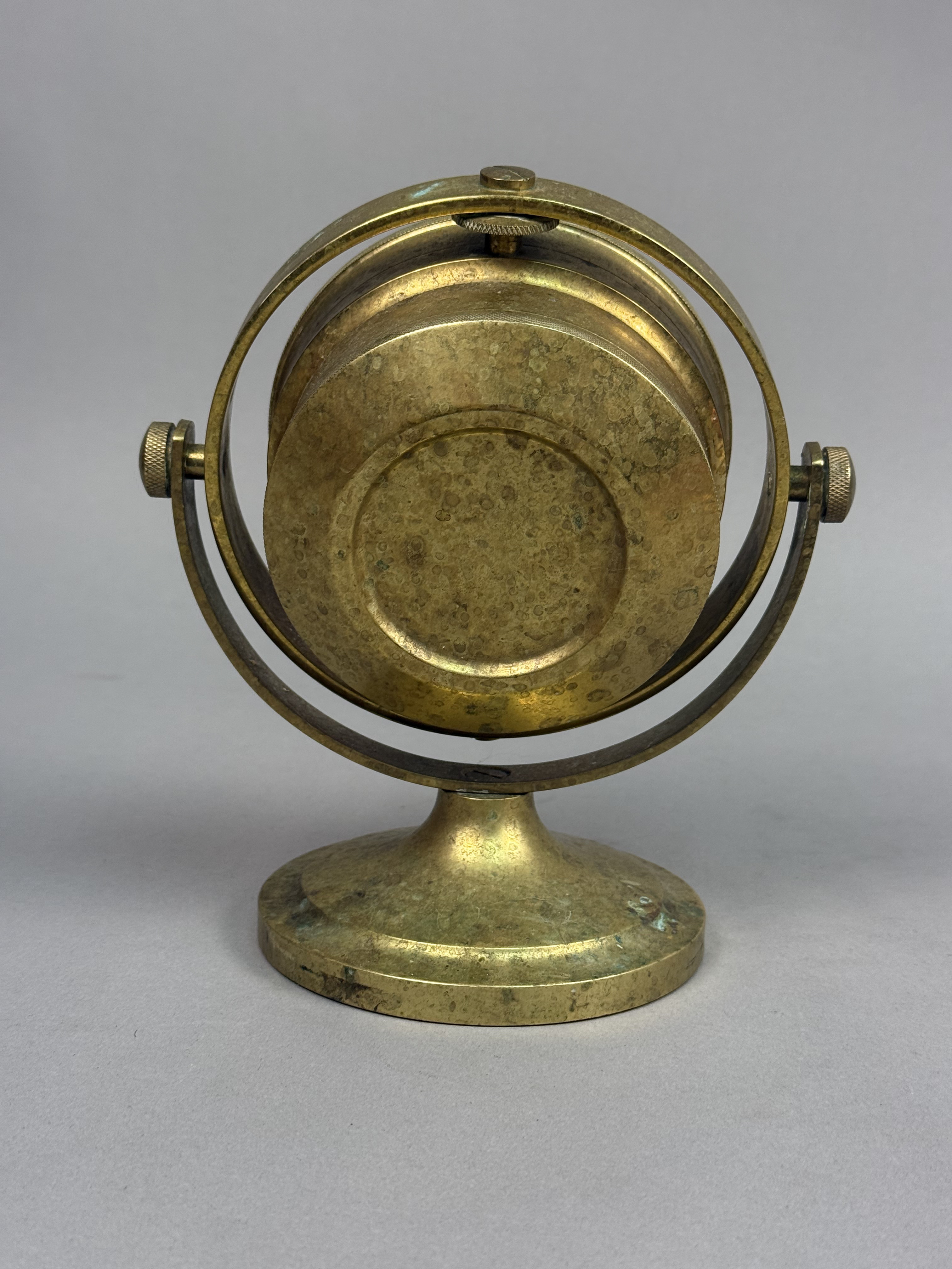 Art Temple Brass Gimbal Desk Clock