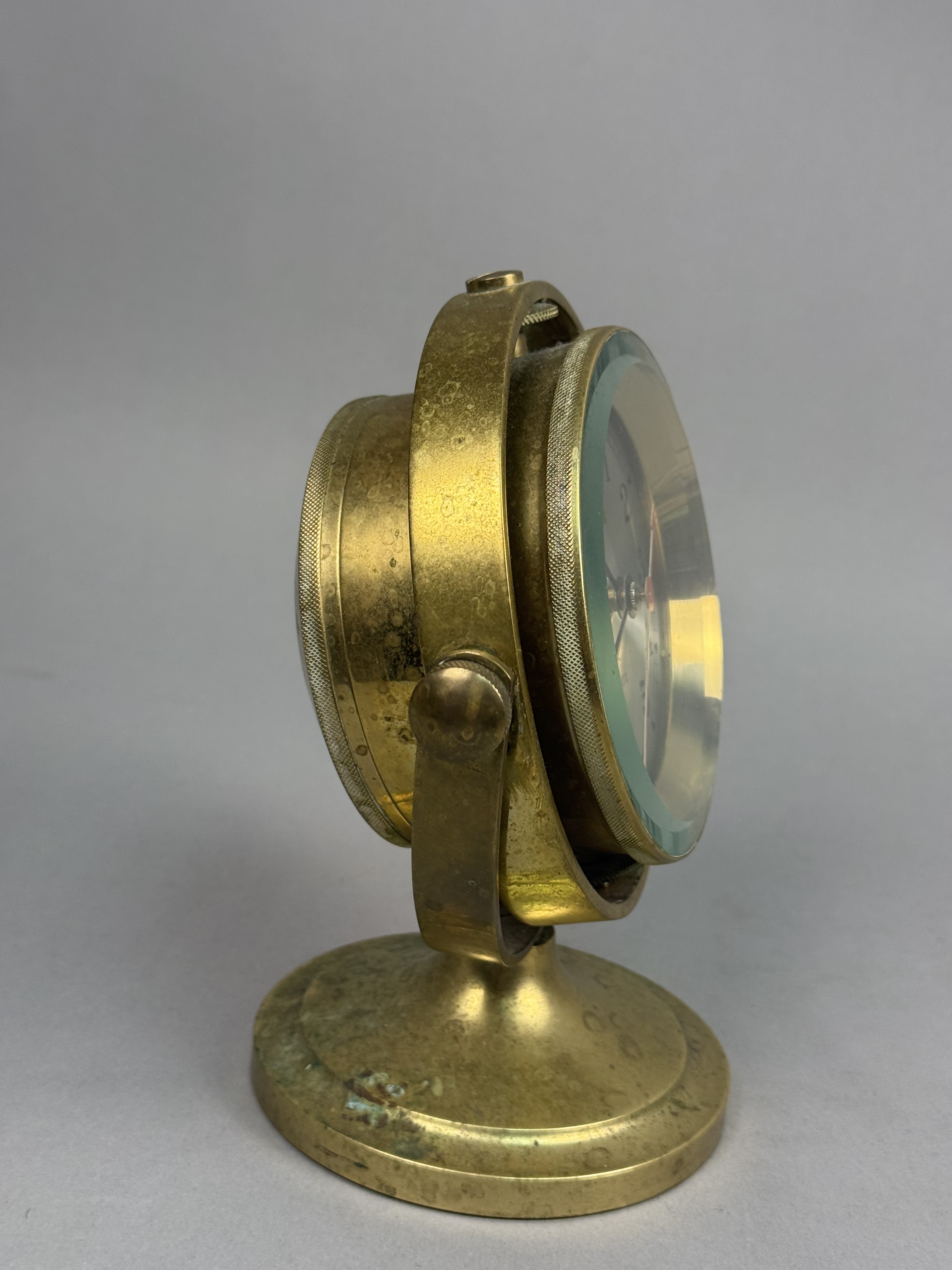 Art Temple Brass Gimbal Desk Clock