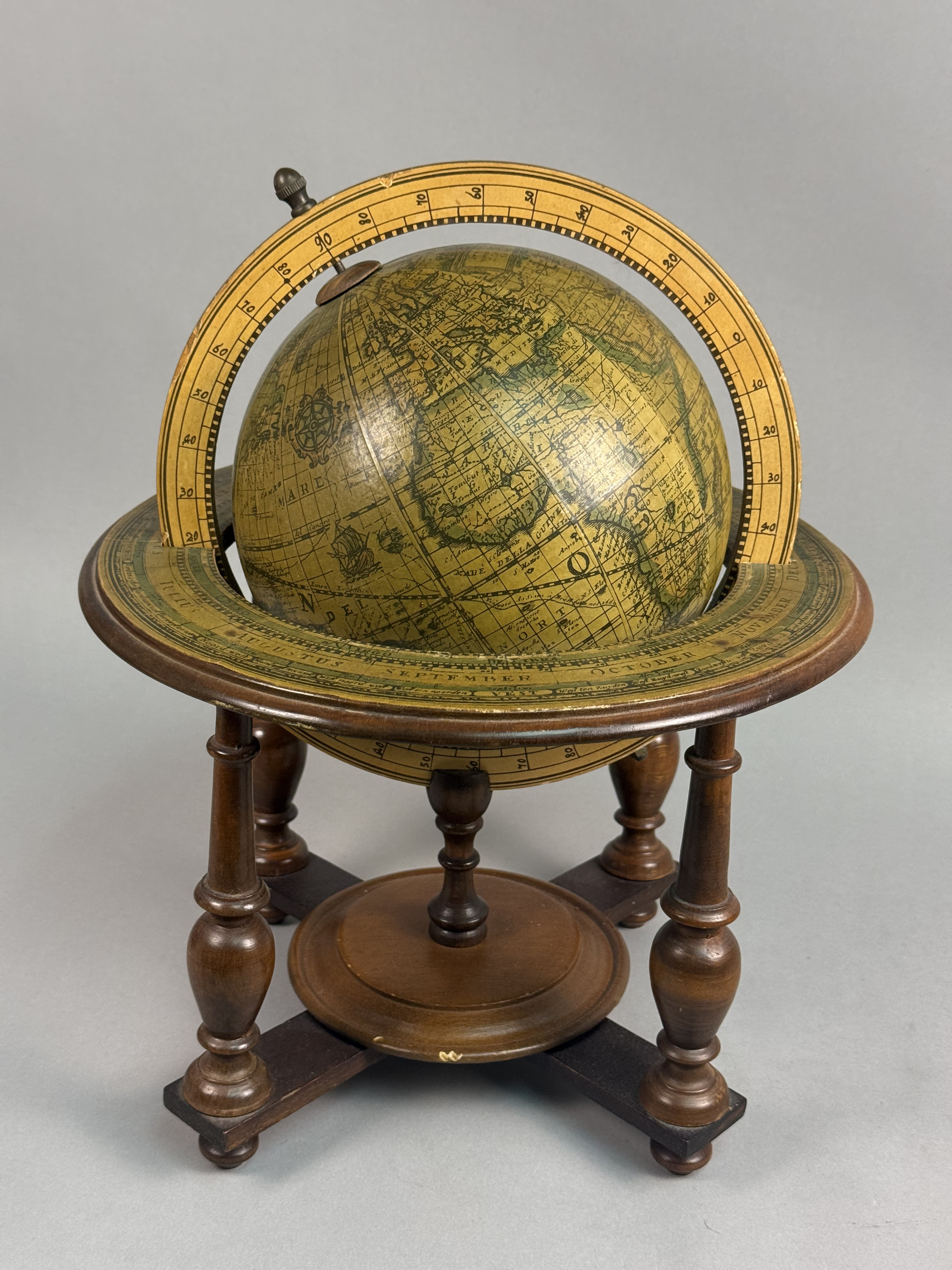 Italian Reproduction Terrestrial Table Globe