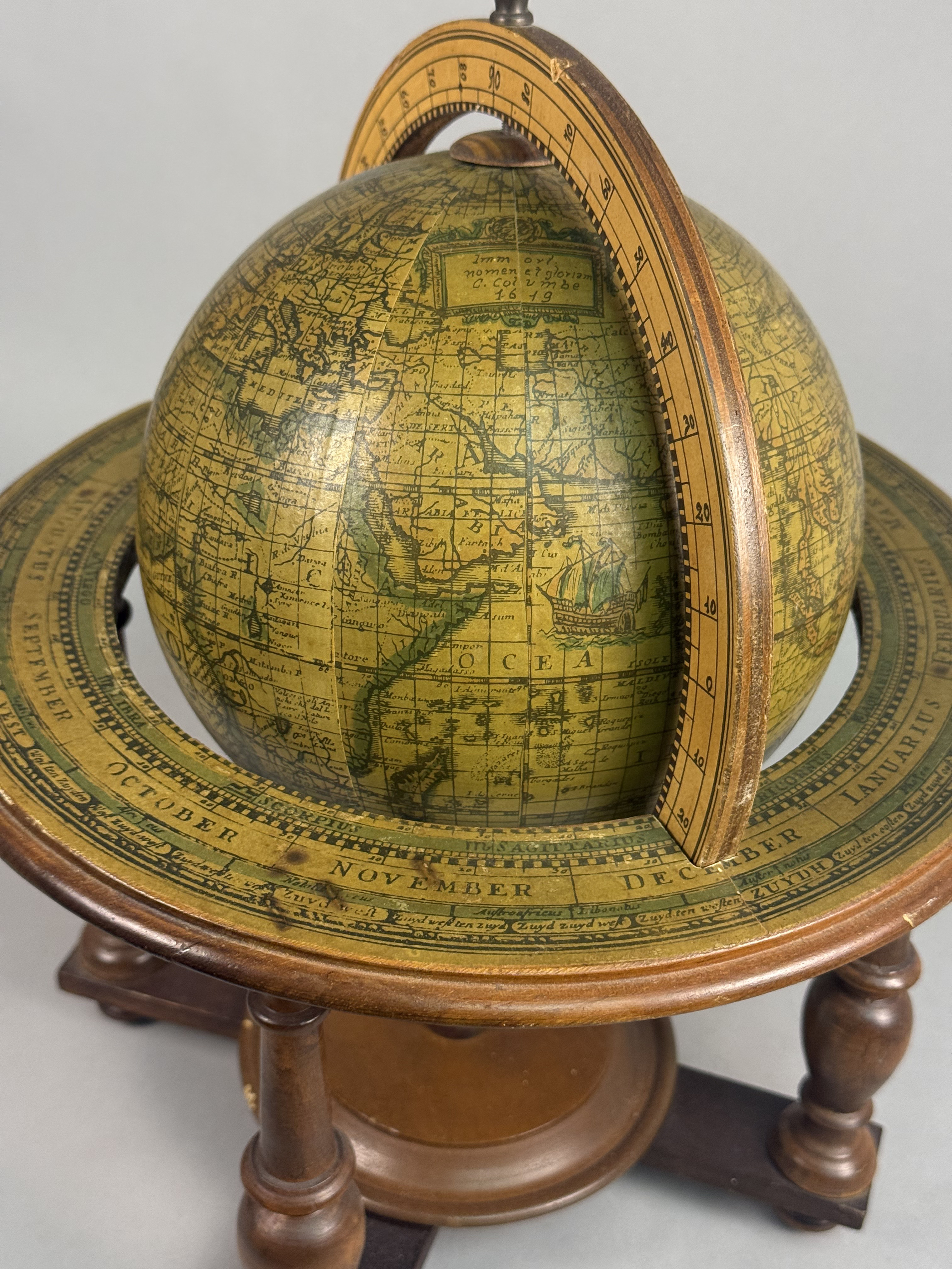 Italian Reproduction Terrestrial Table Globe