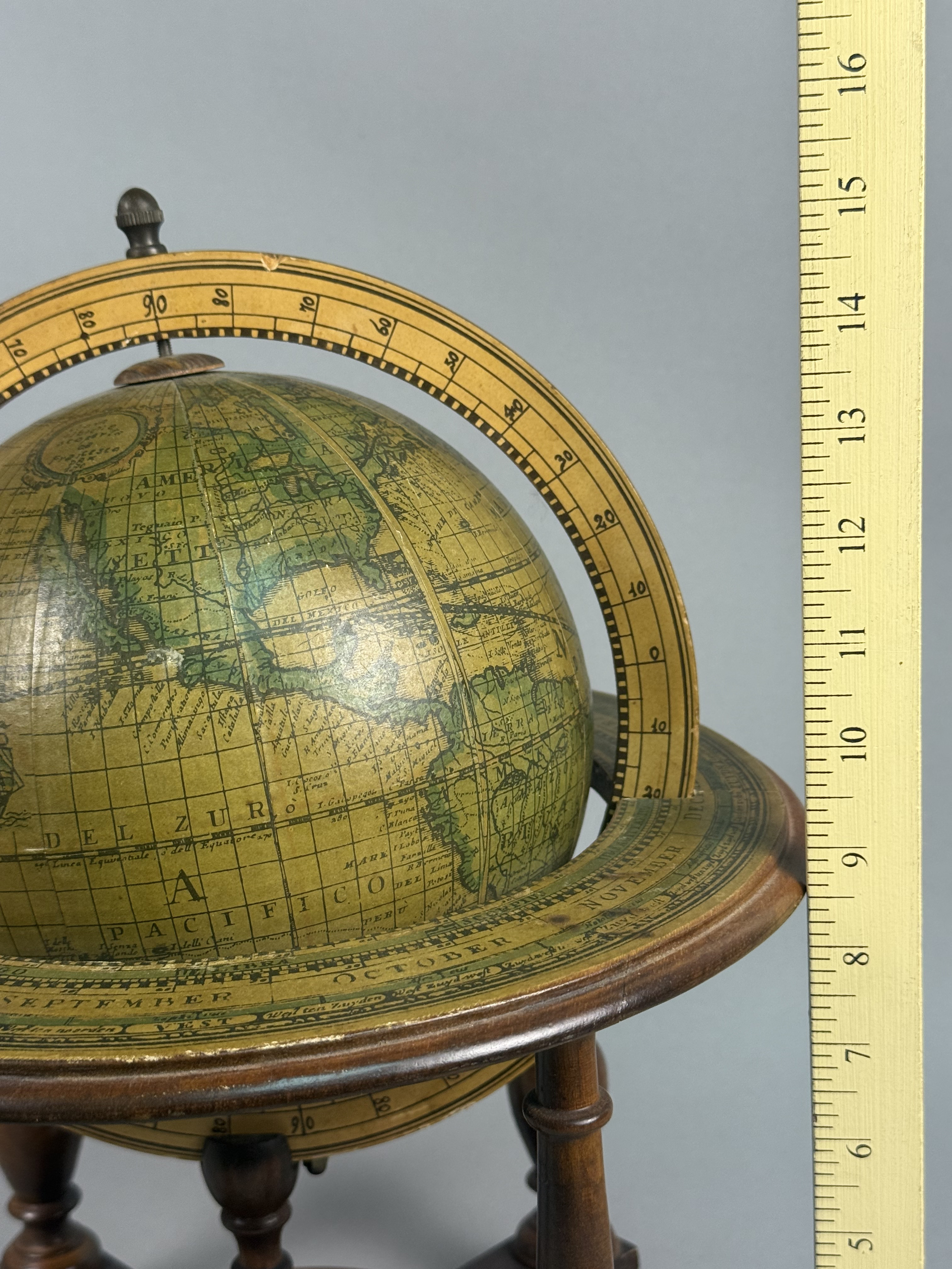 Italian Reproduction Terrestrial Table Globe