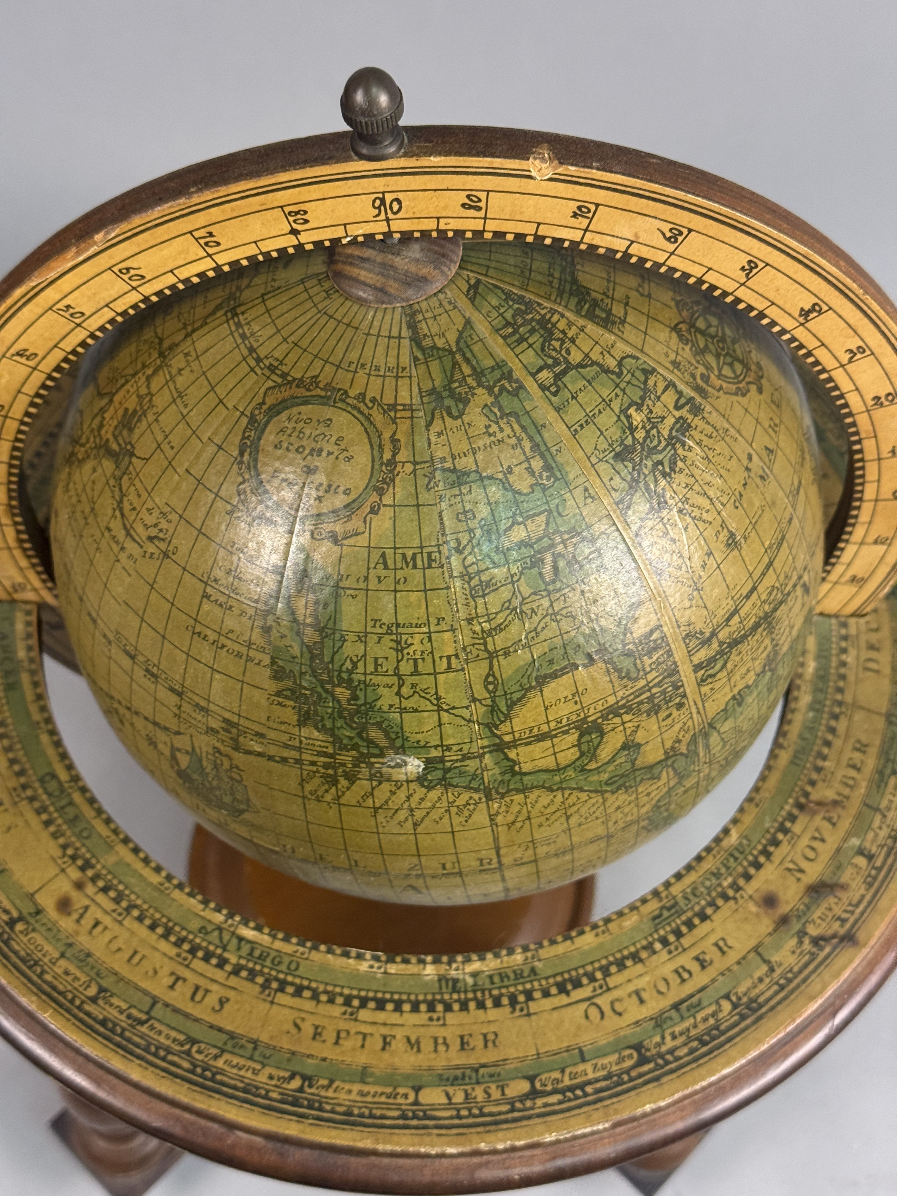 Italian Reproduction Terrestrial Table Globe