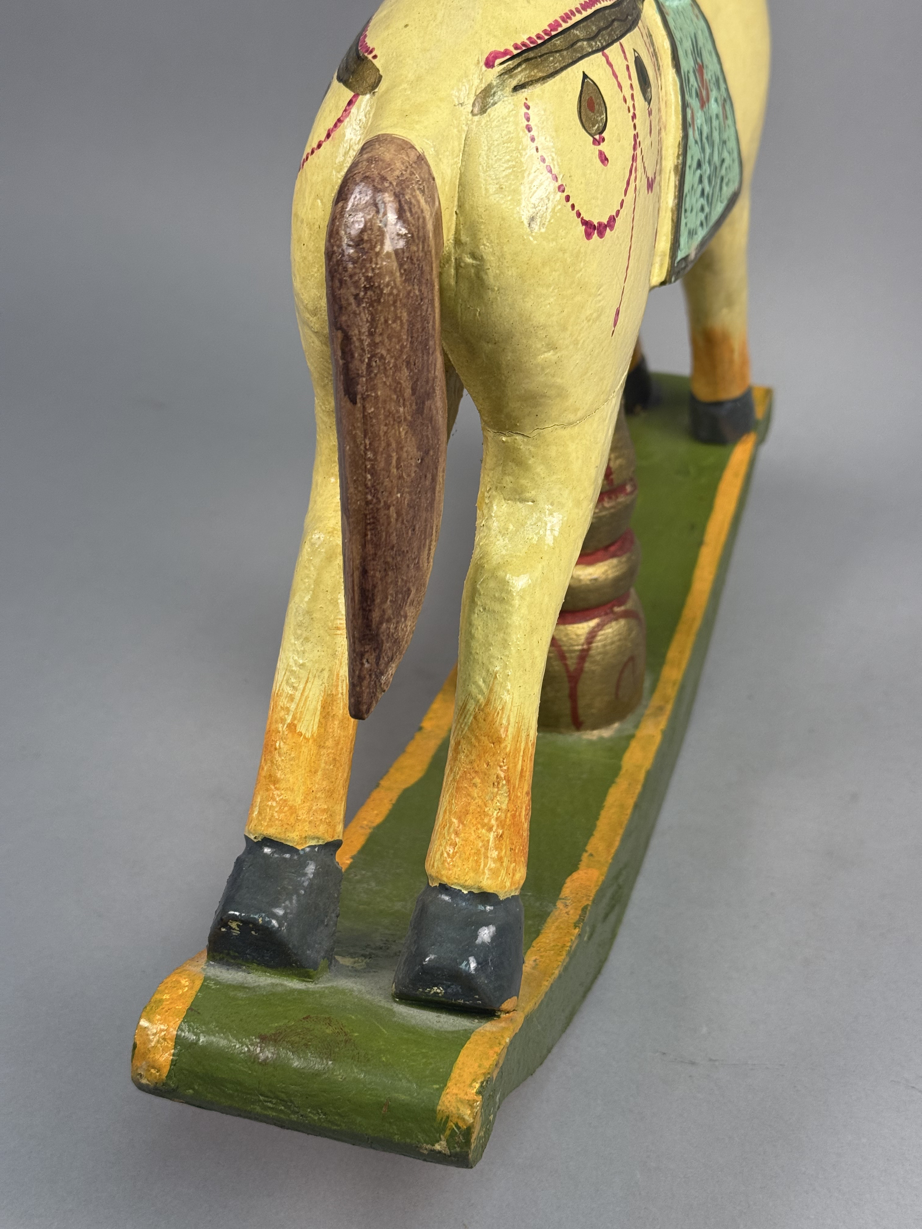 Hand-Painted Folk Art Rocking Horse