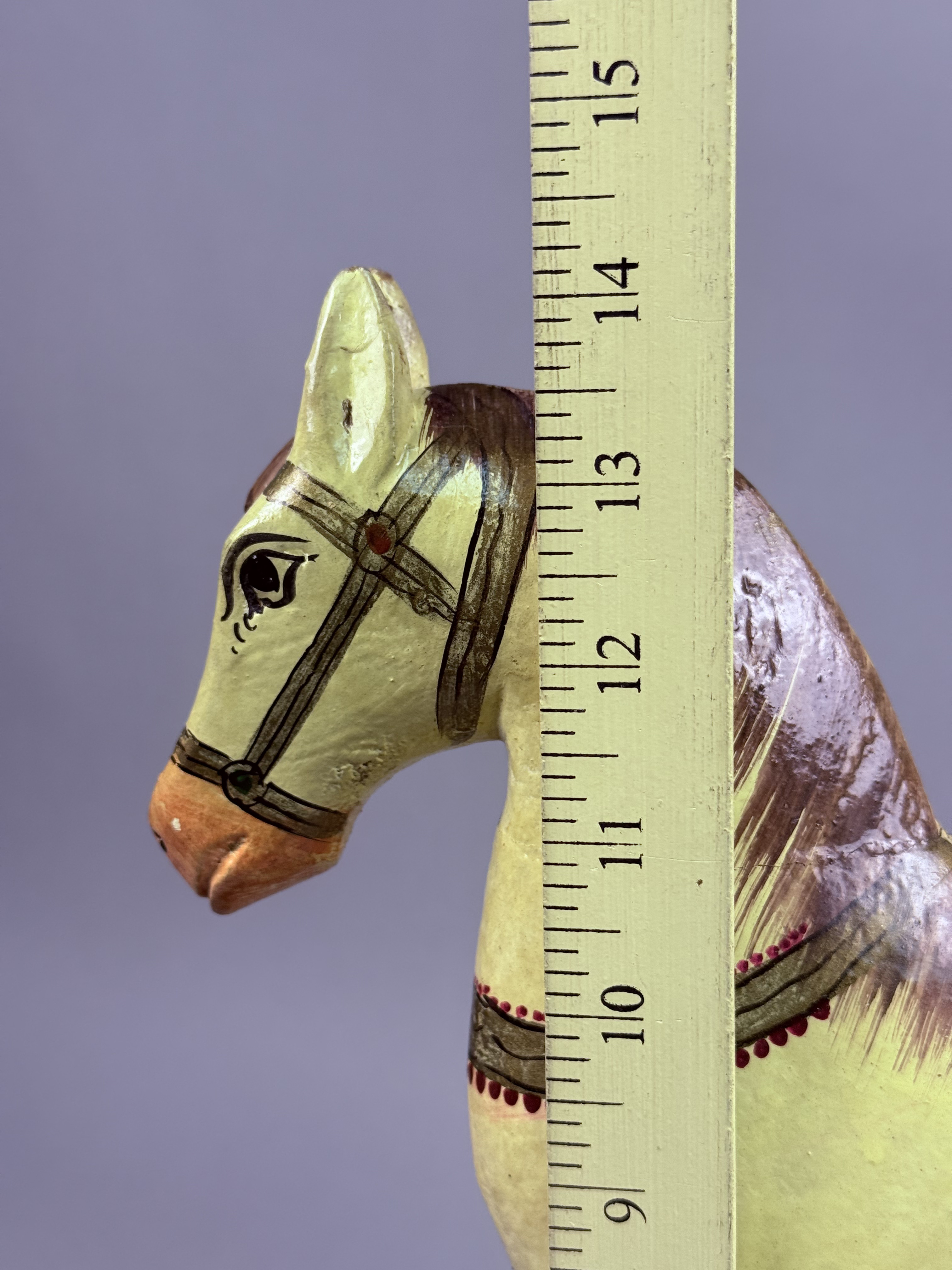 Hand-Painted Folk Art Rocking Horse