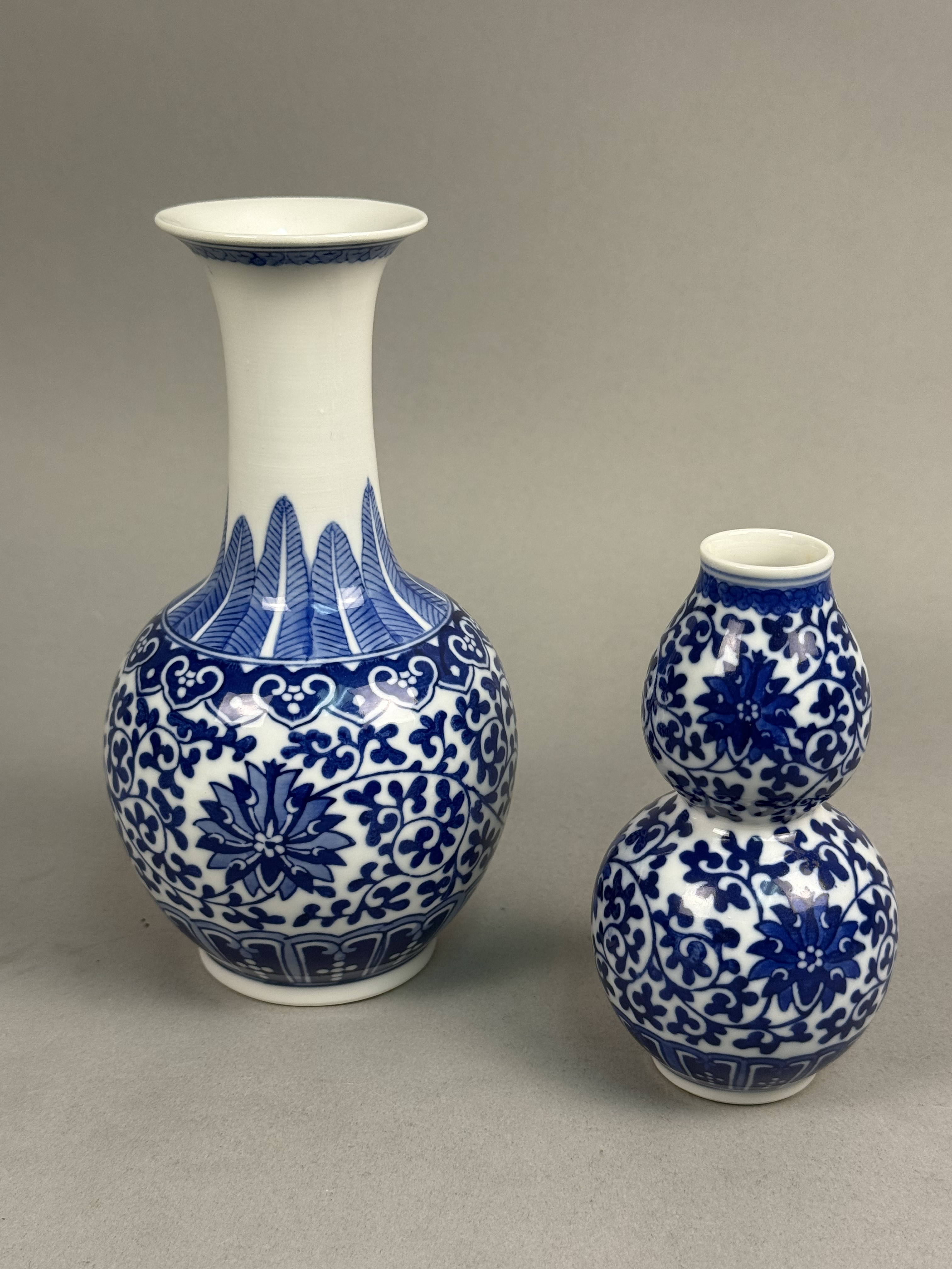 Two Jingdezhen Blue and White Vases