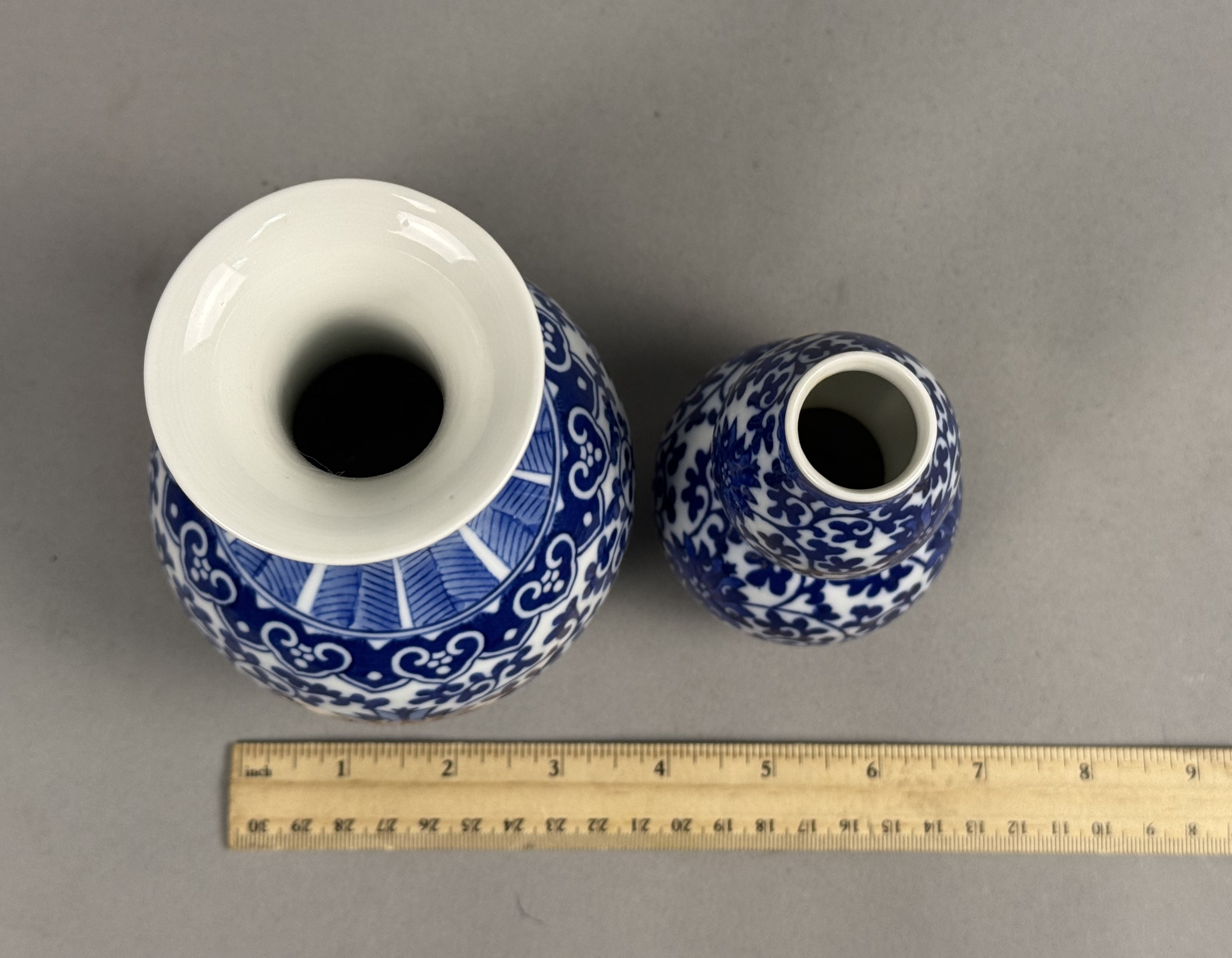 Two Jingdezhen Blue and White Vases