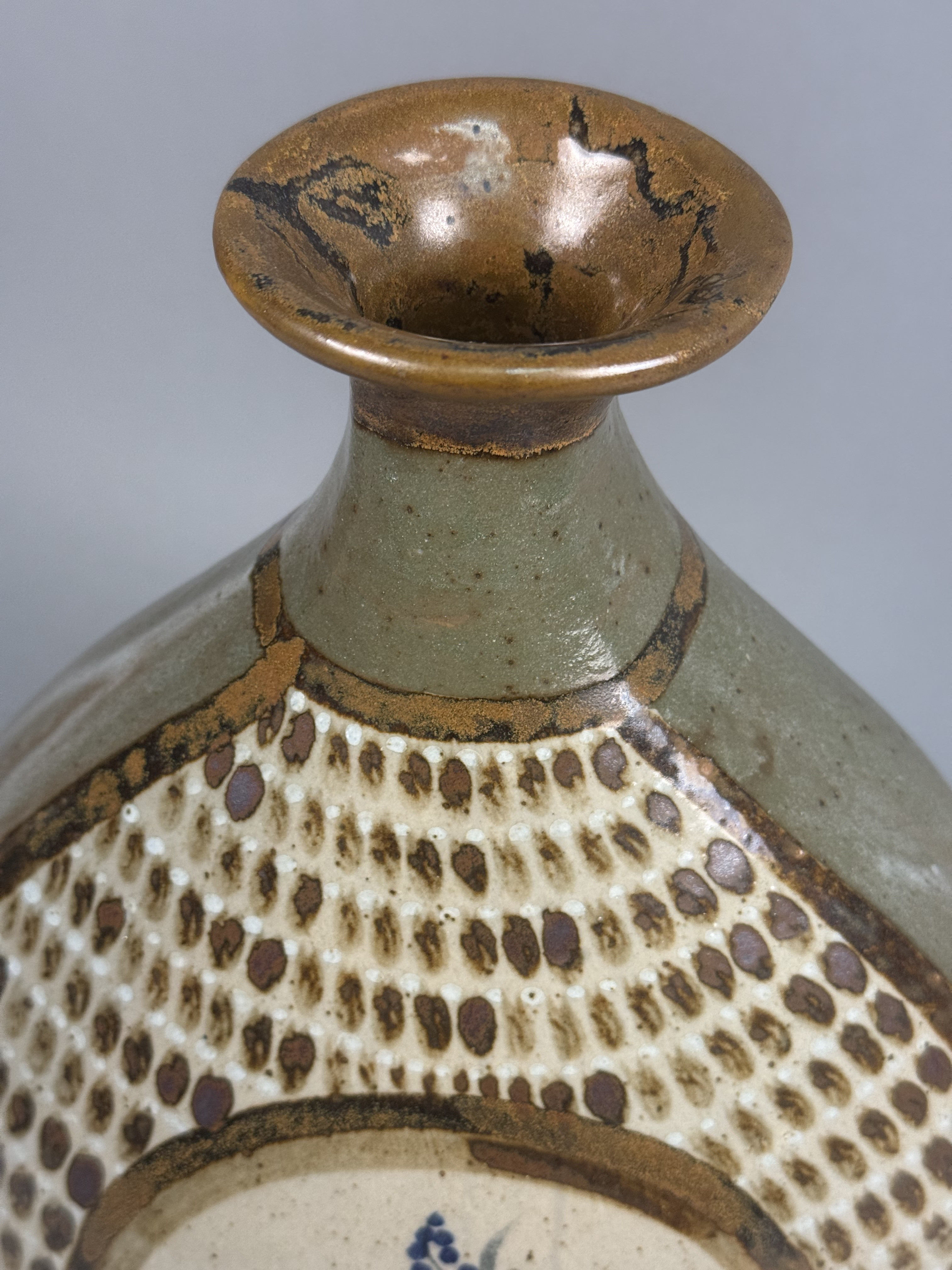Large Tonala Mexico Stoneware Vase