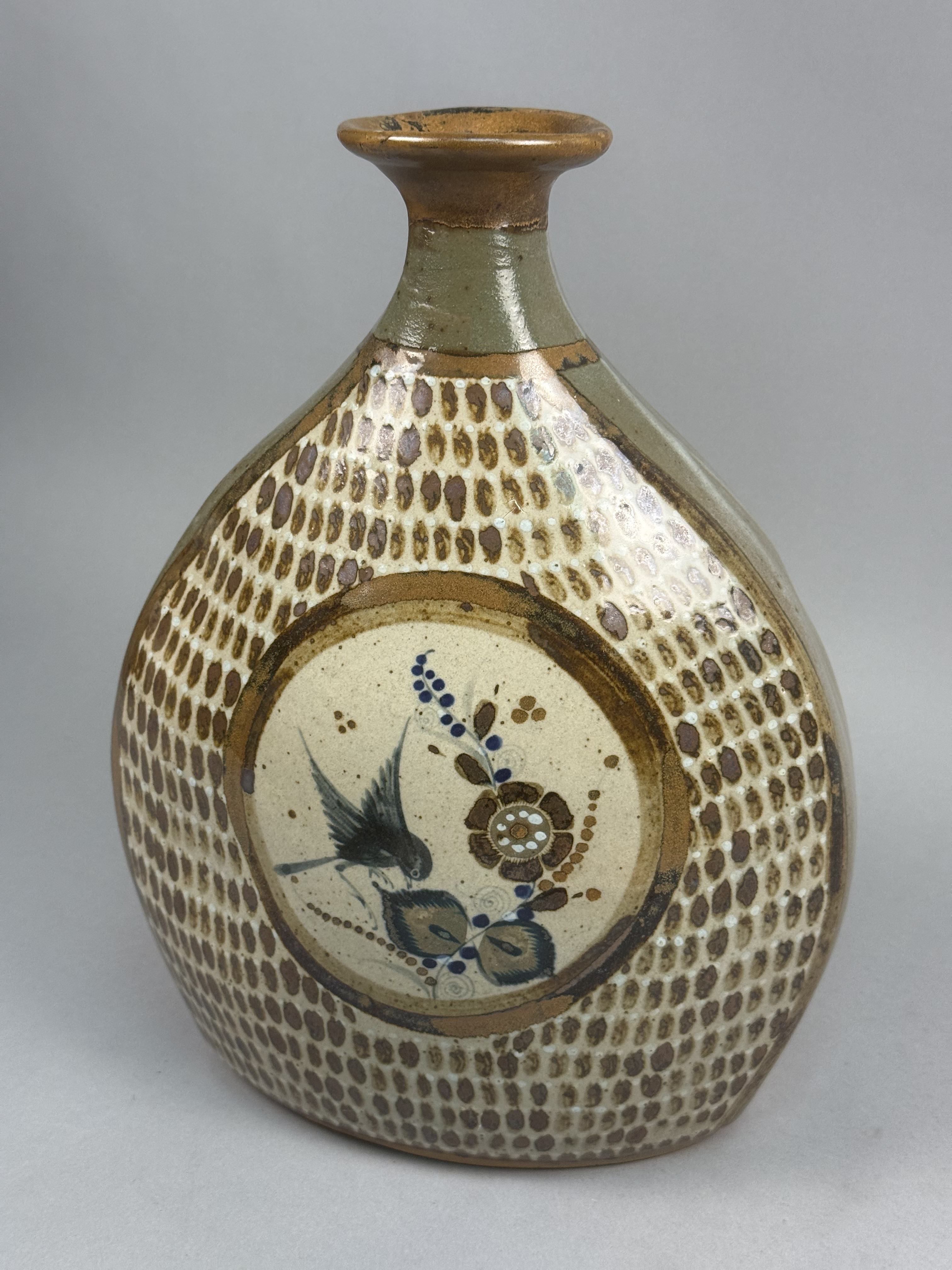 Large Tonala Mexico Stoneware Vase
