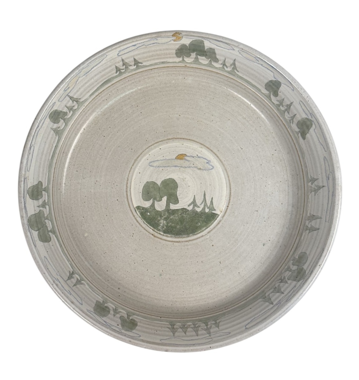 Large Studio Pottery Landscape Charger