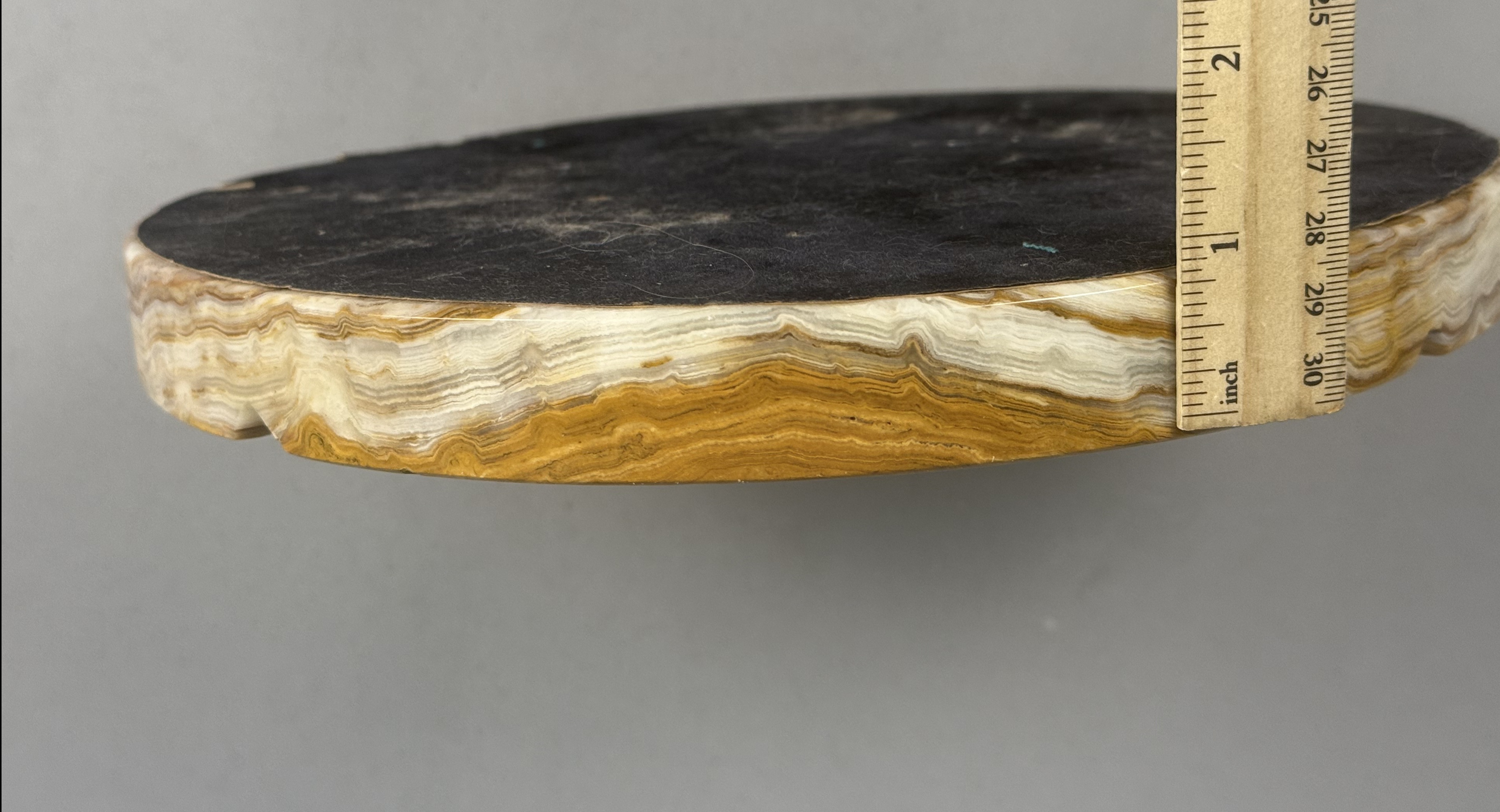 Large Vintage Banded Onyx Ashtray