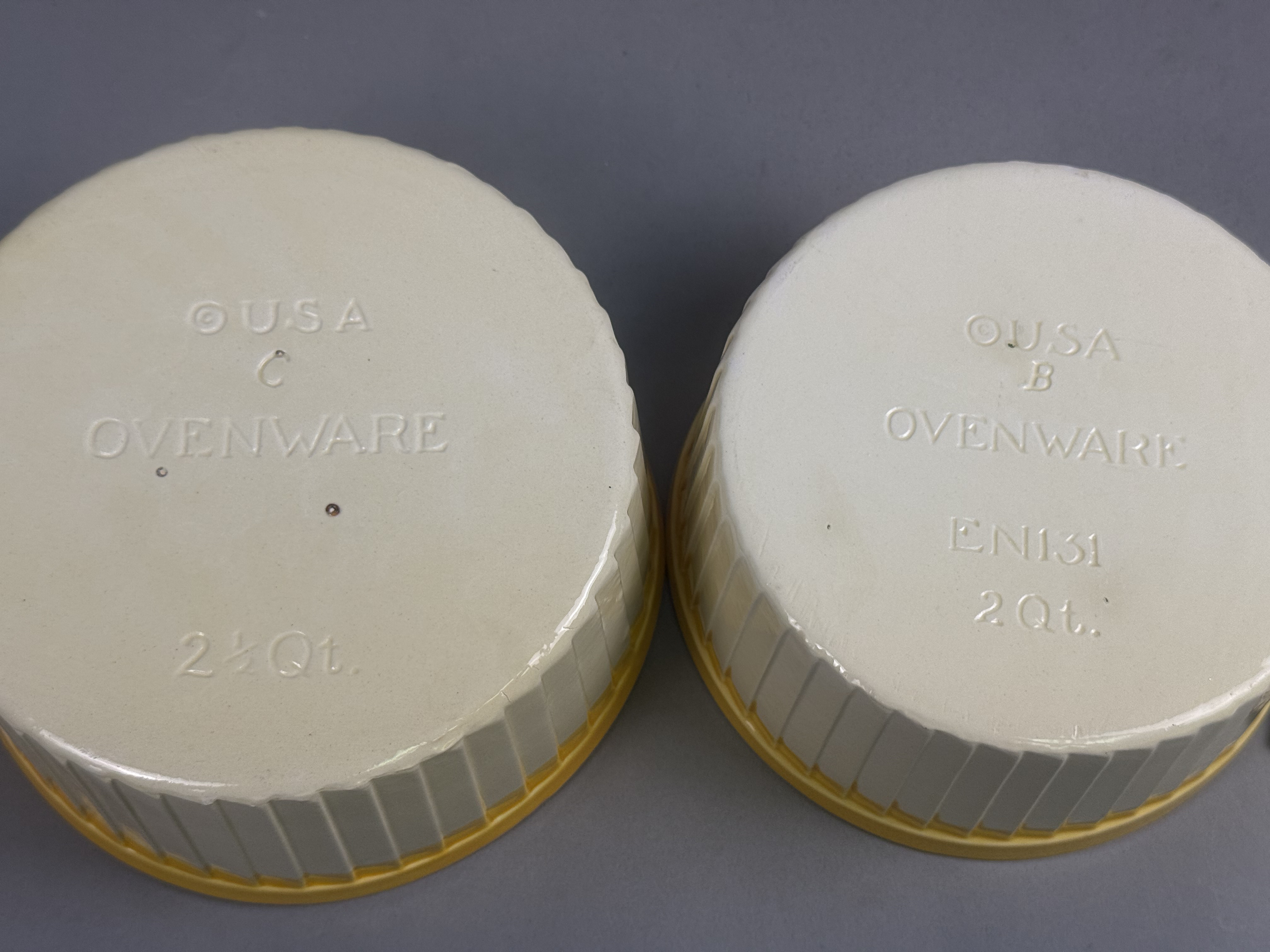 Pair of USA Ceramic Ovenware Bowls