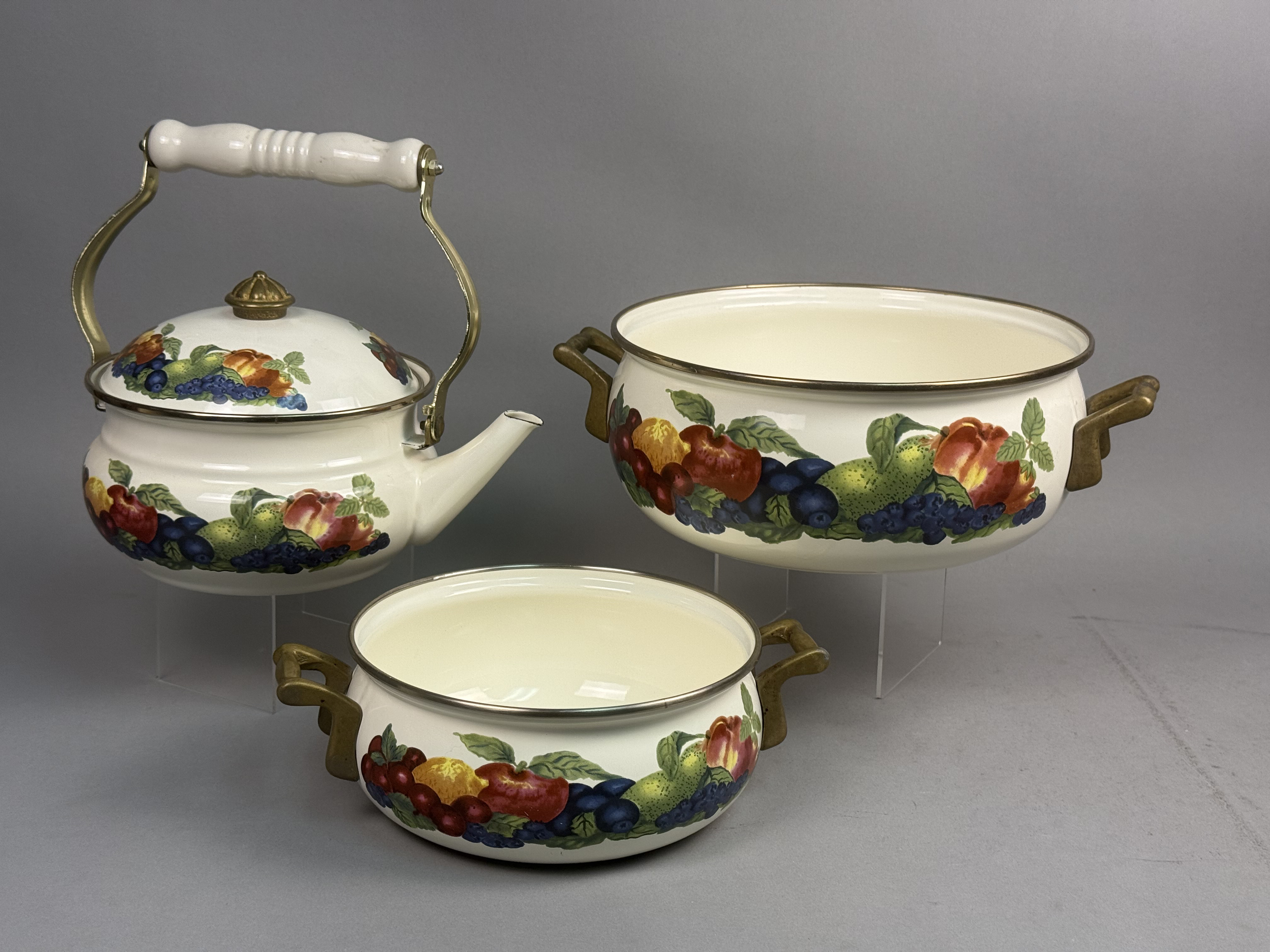 Trio of Lincoware Orchard Royale Cookware