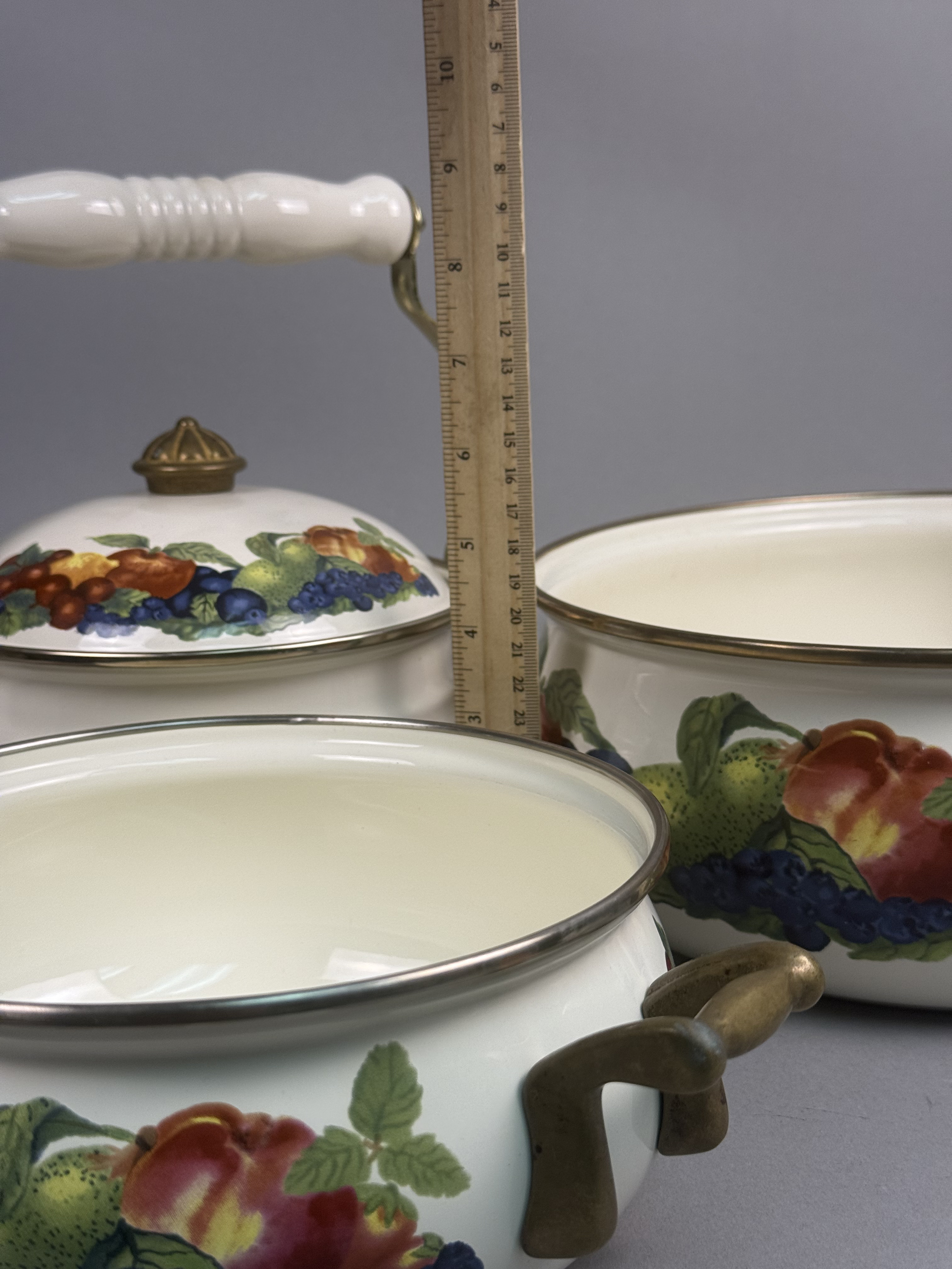 Trio of Lincoware Orchard Royale Cookware