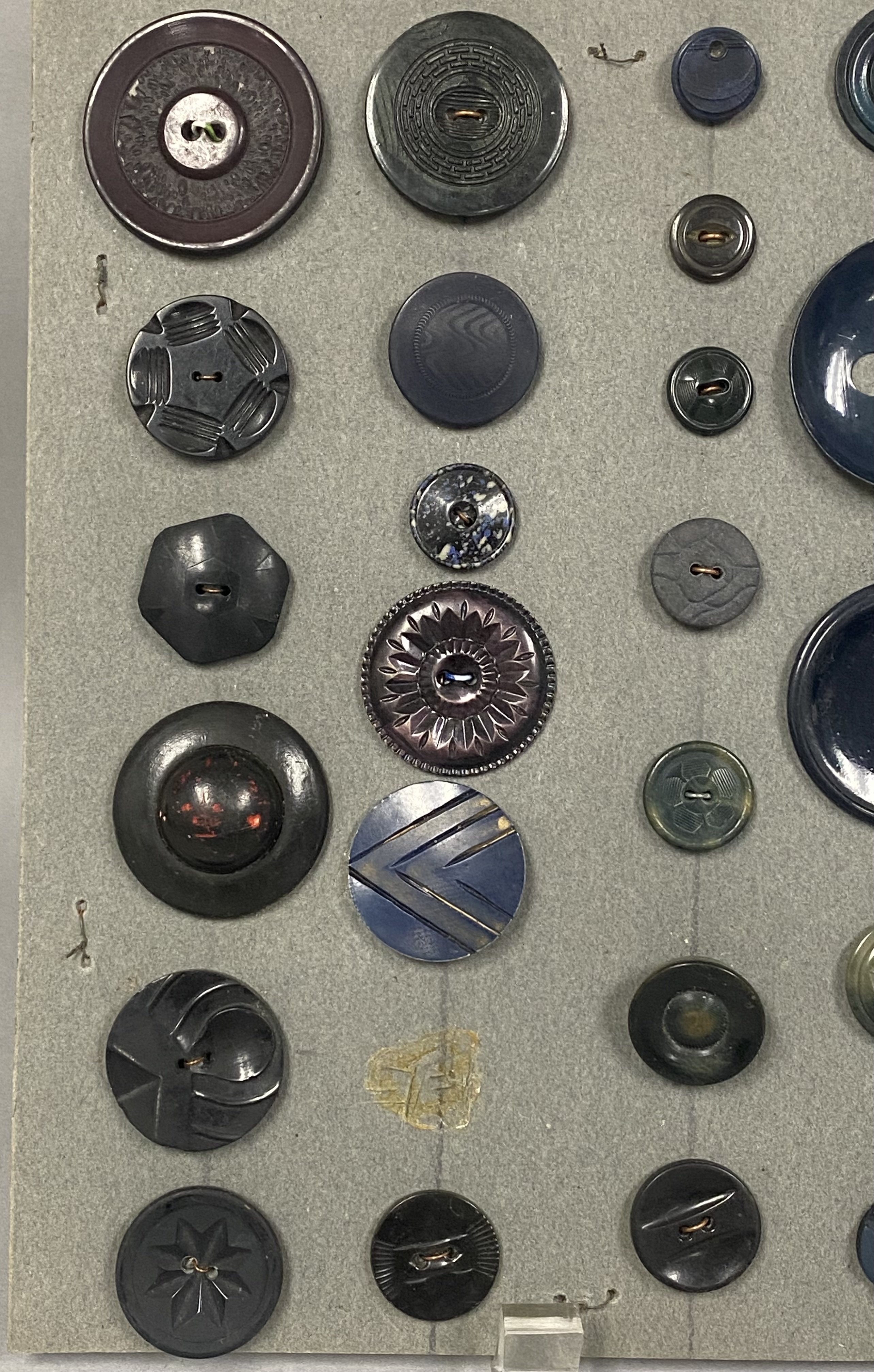 Collection of 100 Vintage Blue Buttons