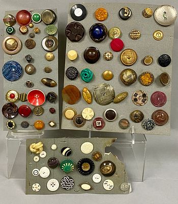 Collection of Antique and Vintage Buttons. A large collection of 90 vintage and antique buttons 