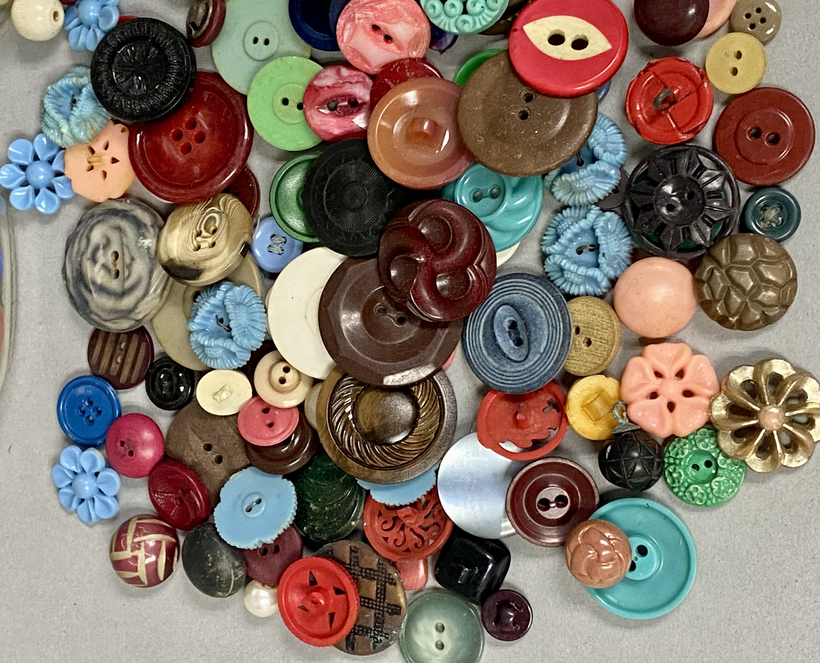 Two Atlas Mason Jars of Vintage Buttons