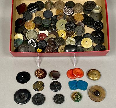 Vintage and Antique Button Collection. An extensive assortment of vintage and antique buttons 
