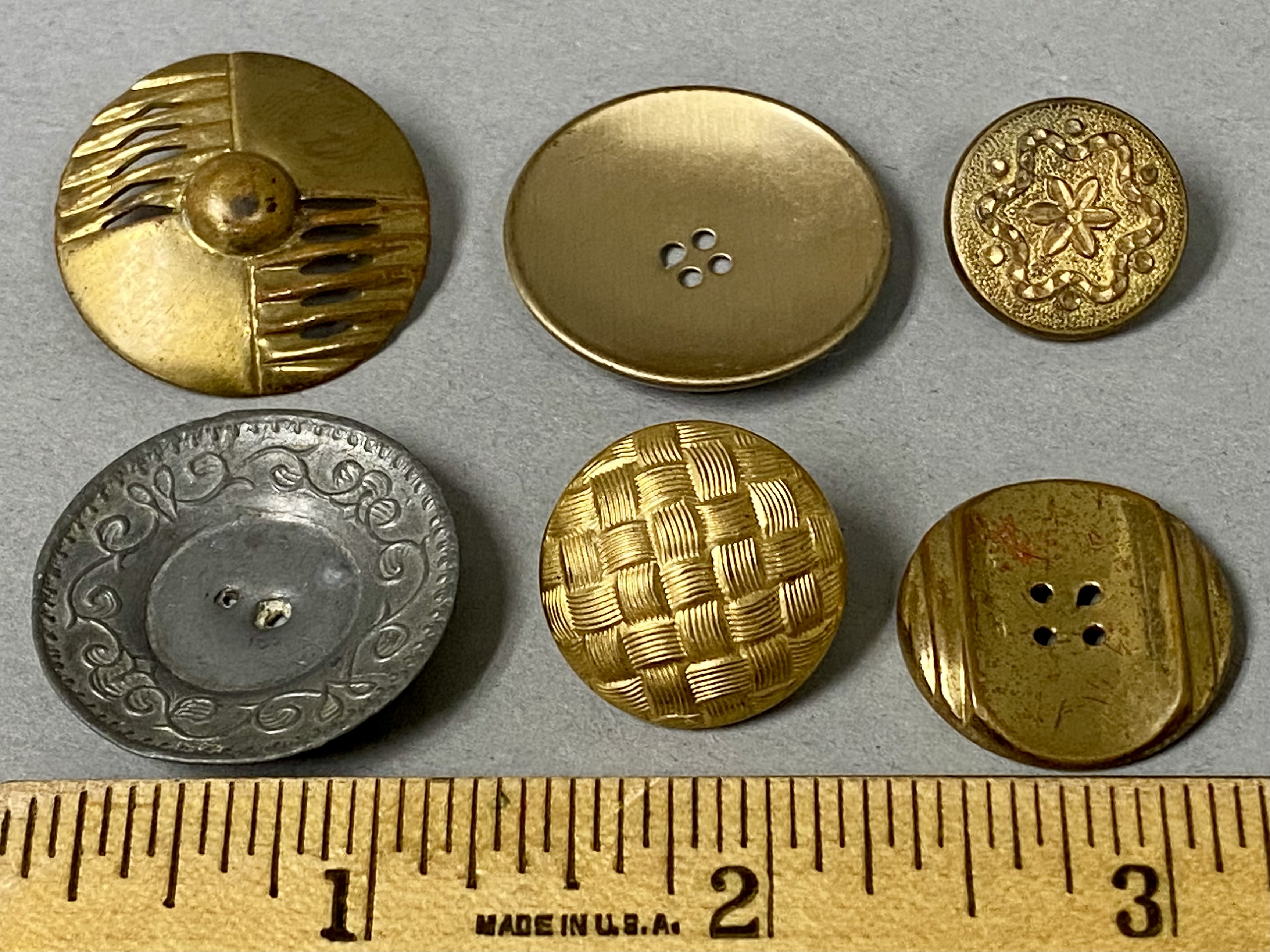 Antique Metal Workwear and Military Buttons