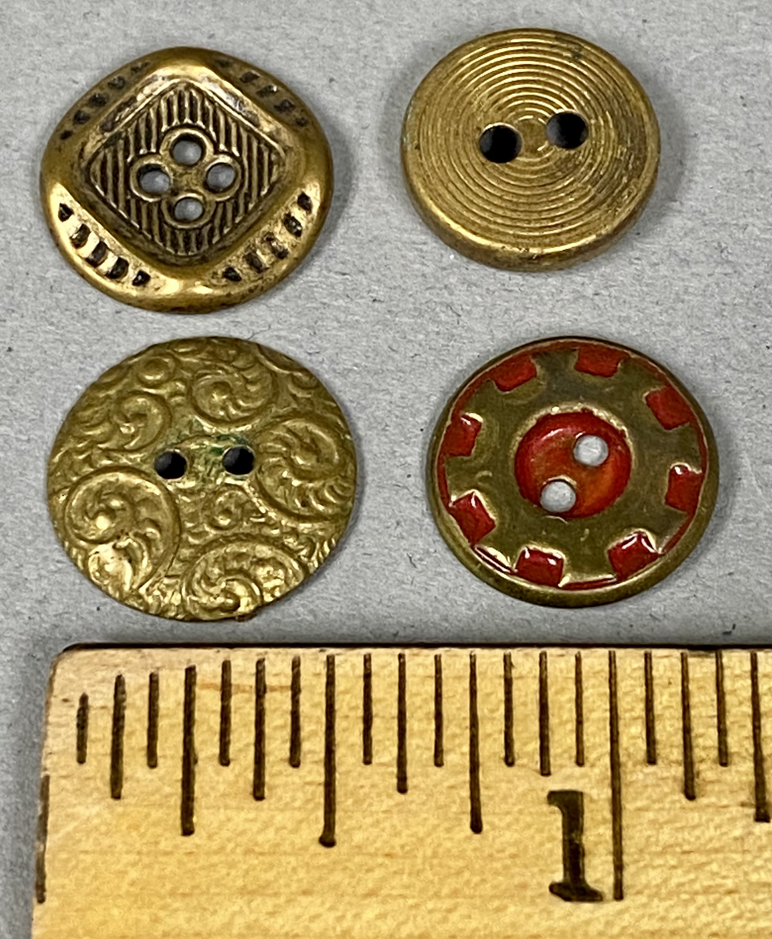 Antique Metal Workwear and Military Buttons