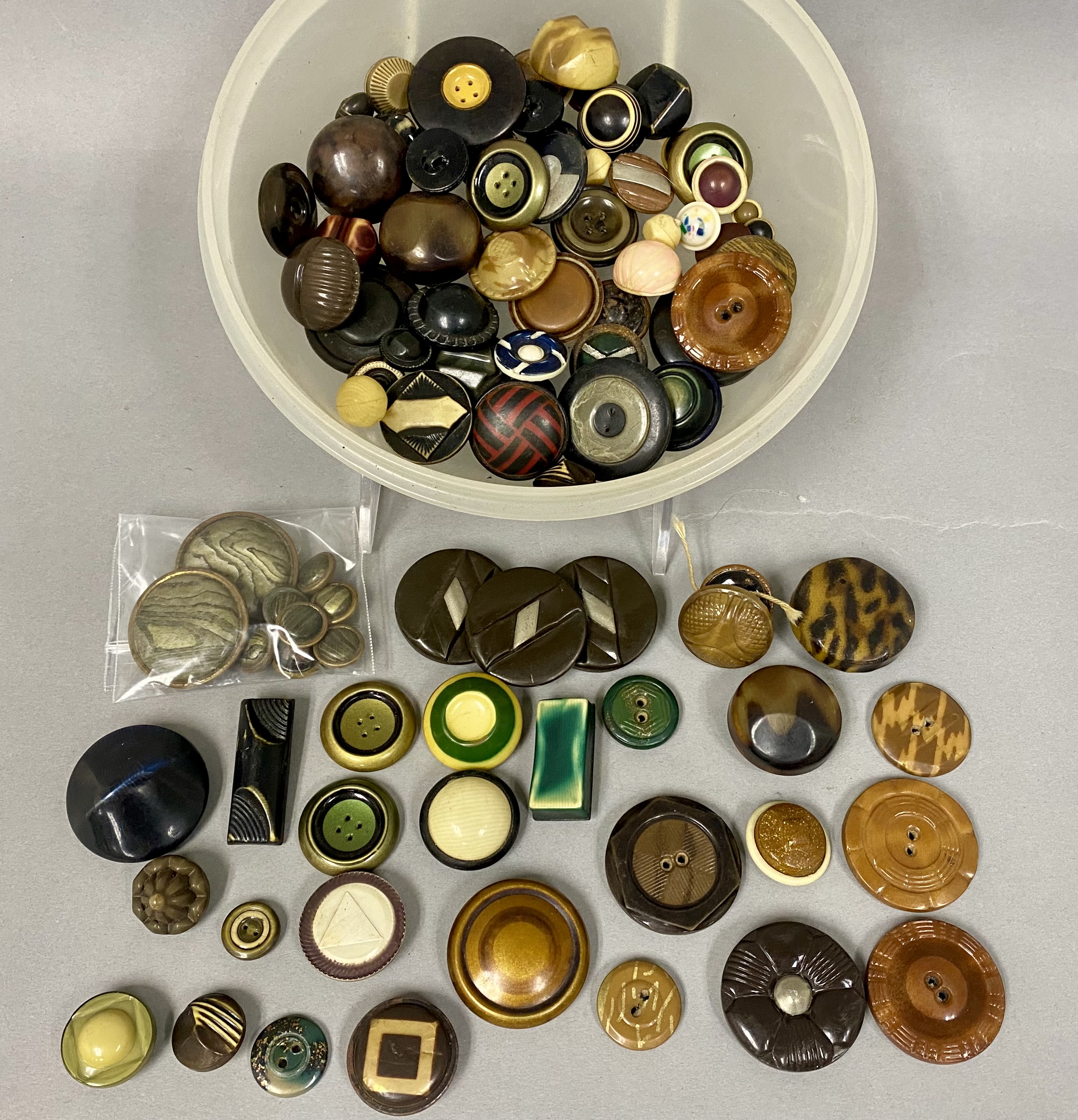 Collection of Vintage Bakelite and Celluloid Buttons