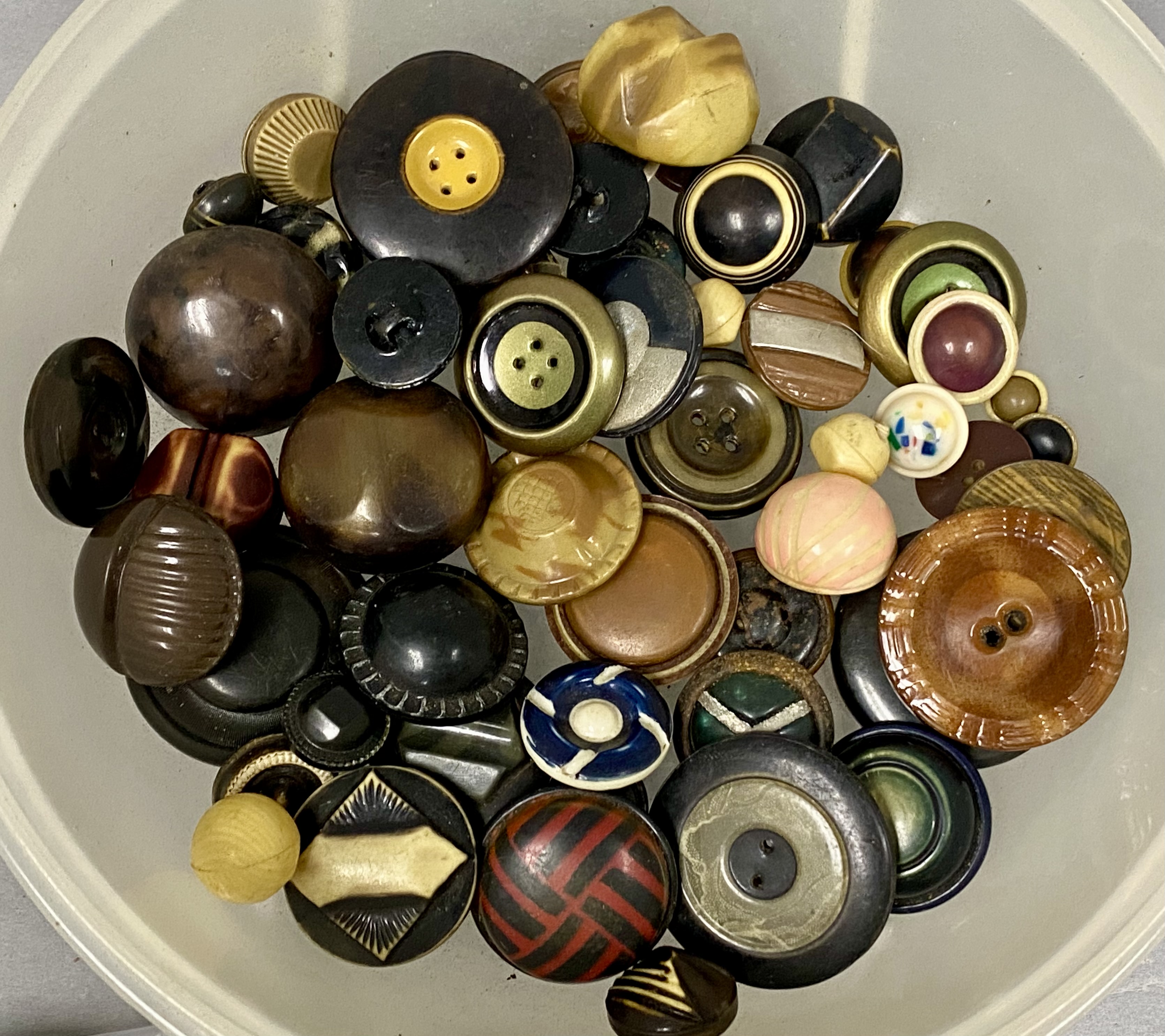 Collection of Vintage Bakelite and Celluloid Buttons