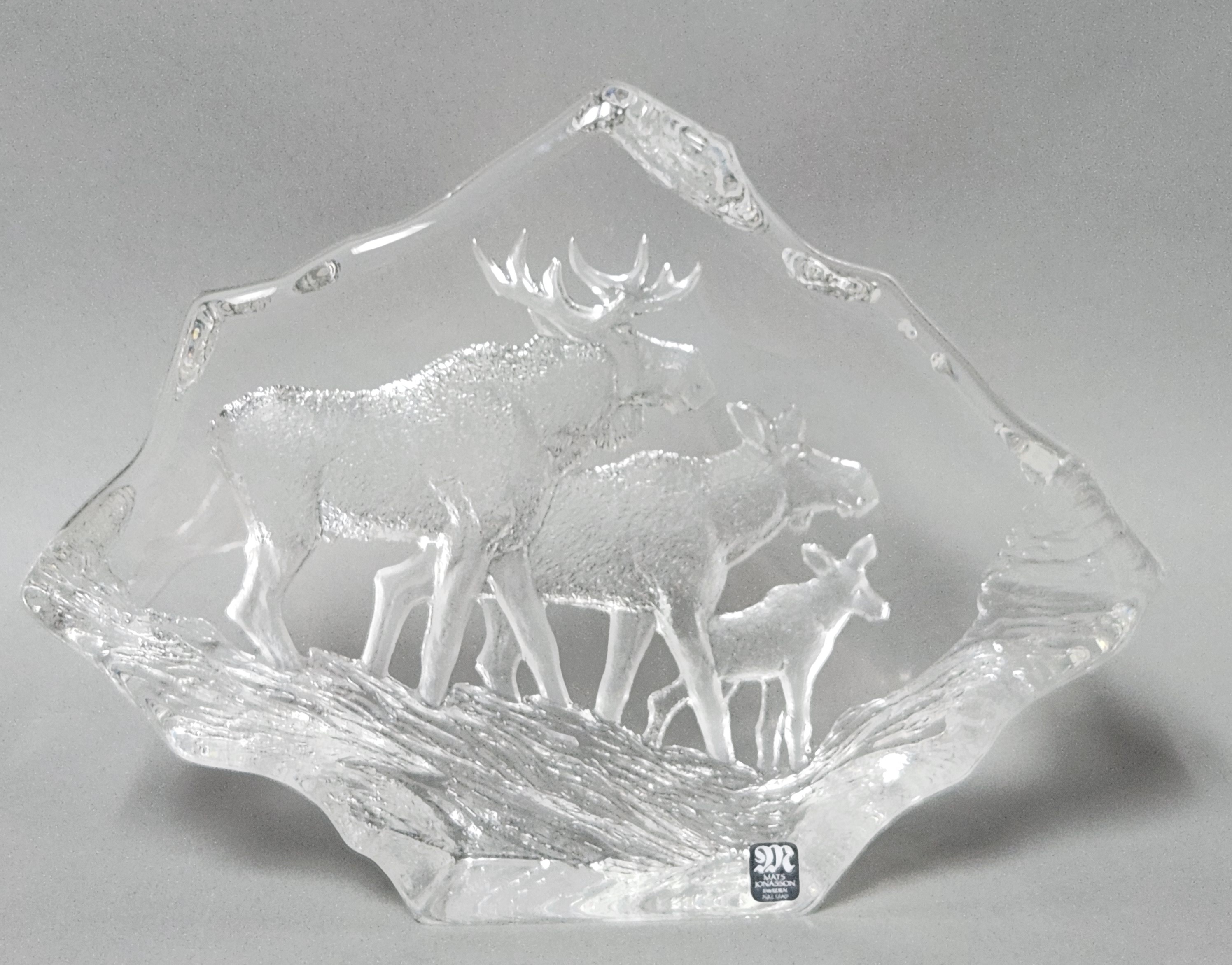 Mats Jonasson Moose Family Sculpture