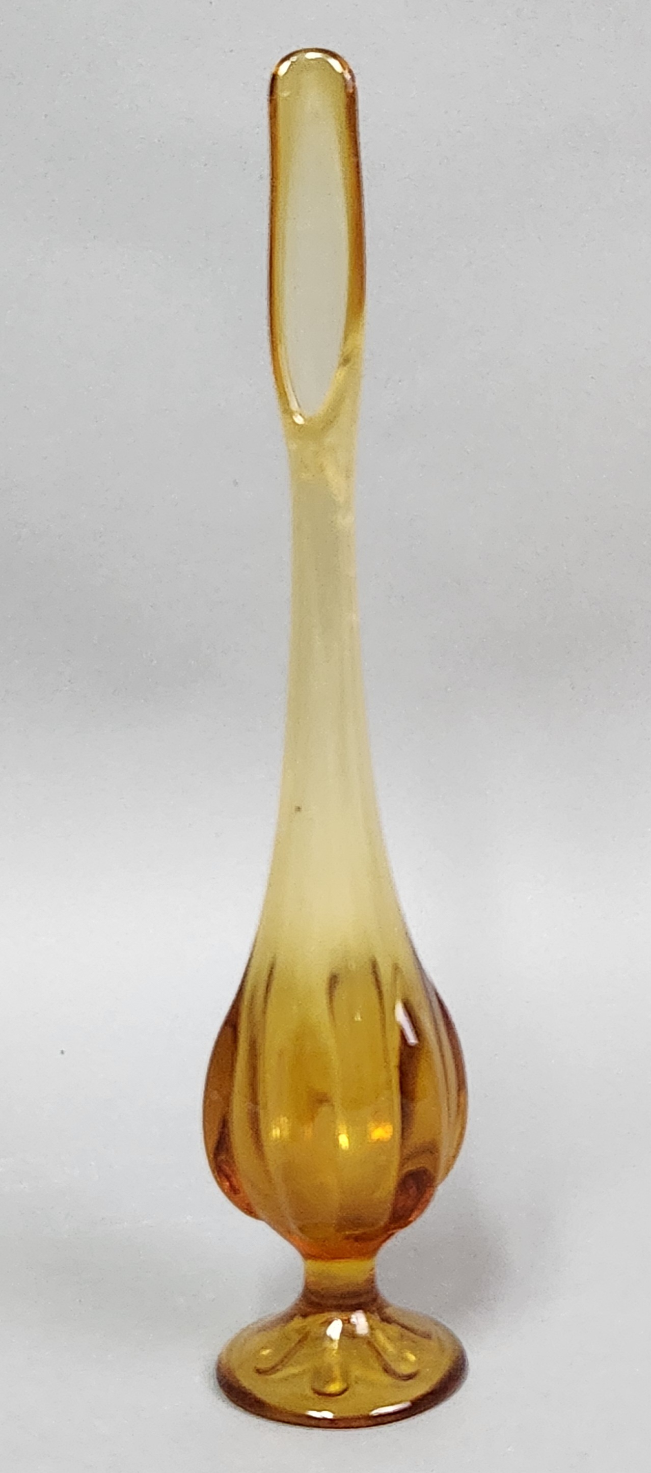 Viking Amber Swung Glass Vase