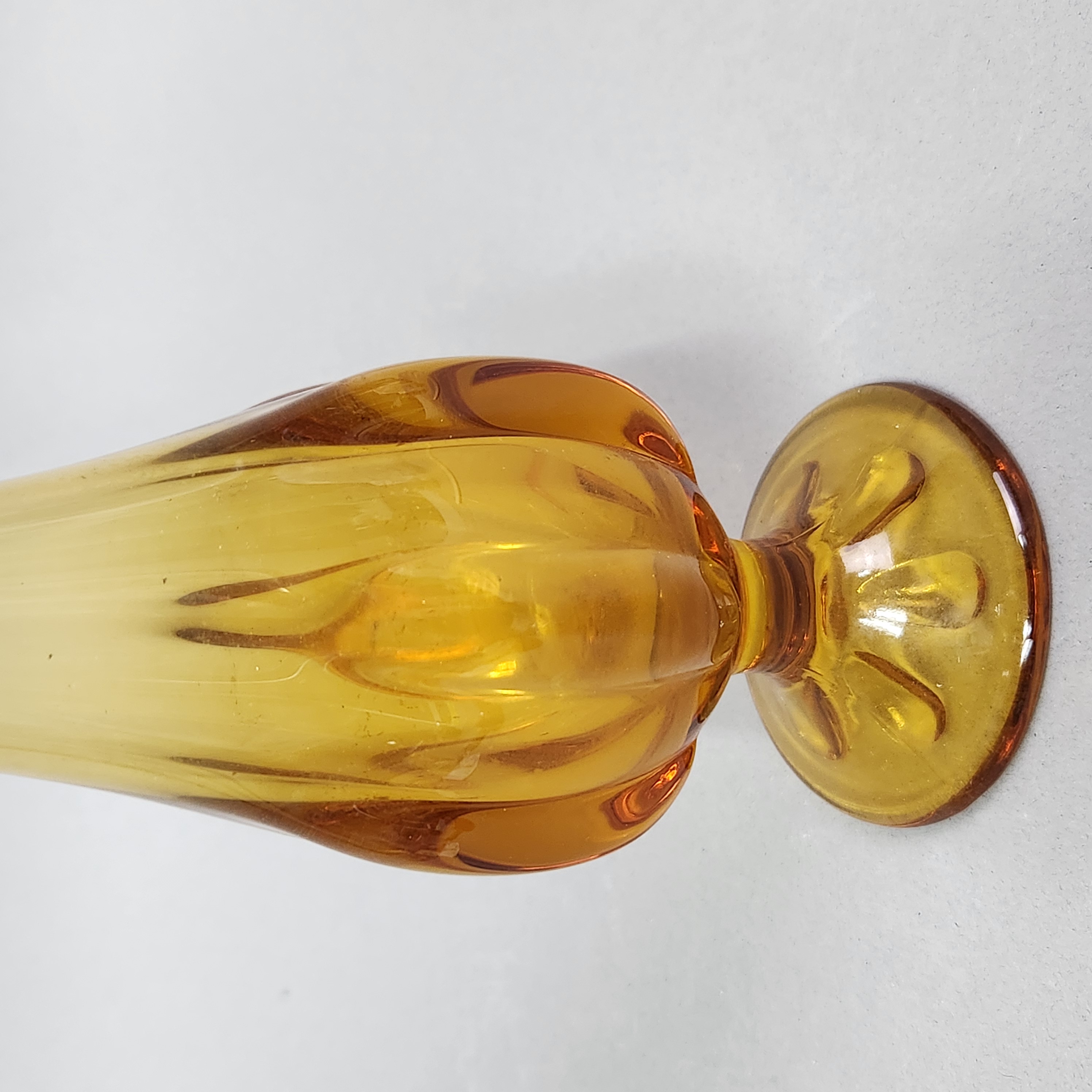 Viking Amber Swung Glass Vase