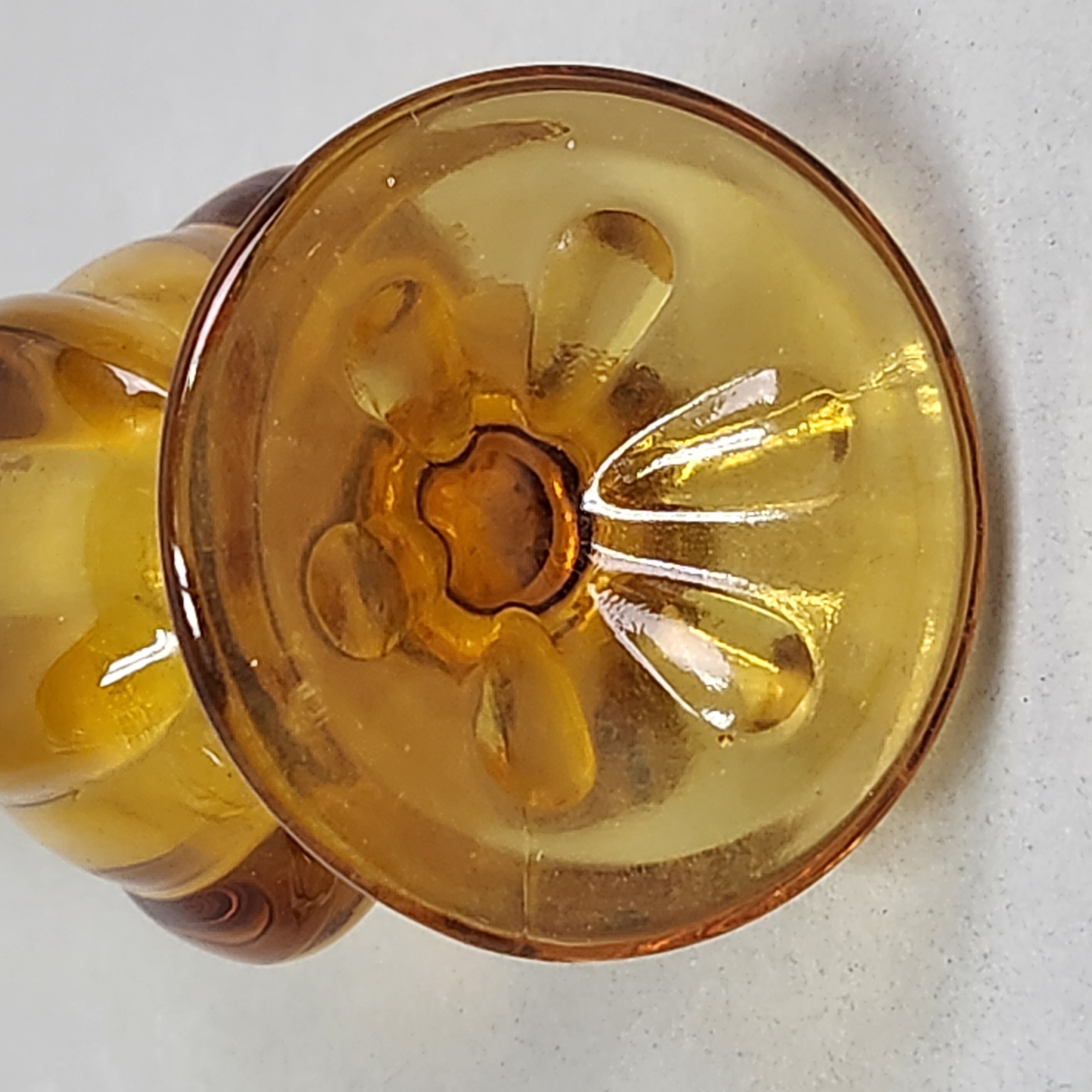 Viking Amber Swung Glass Vase