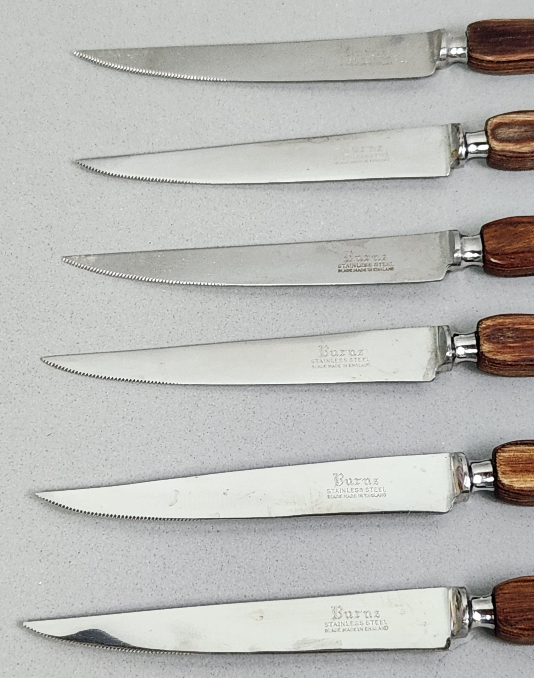 Six Burns Steak Knives