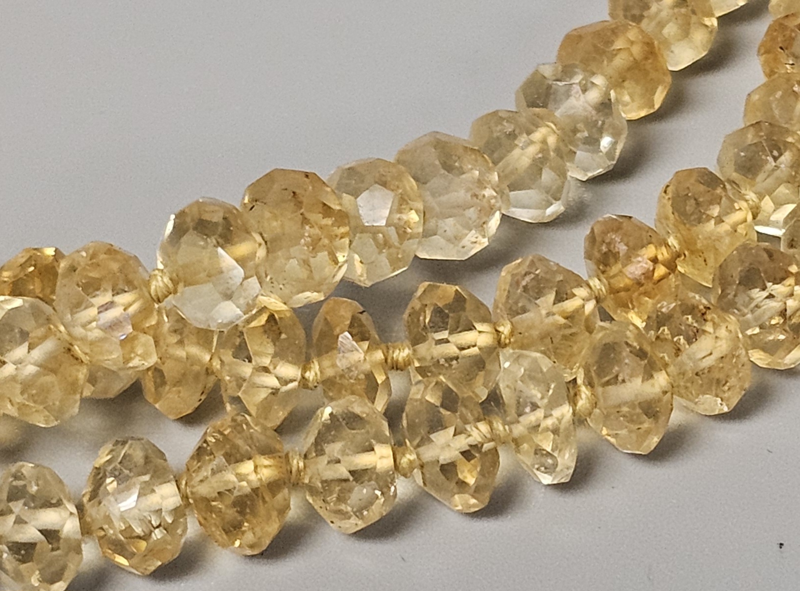 14K Citrine and Mabe Pearl Necklace