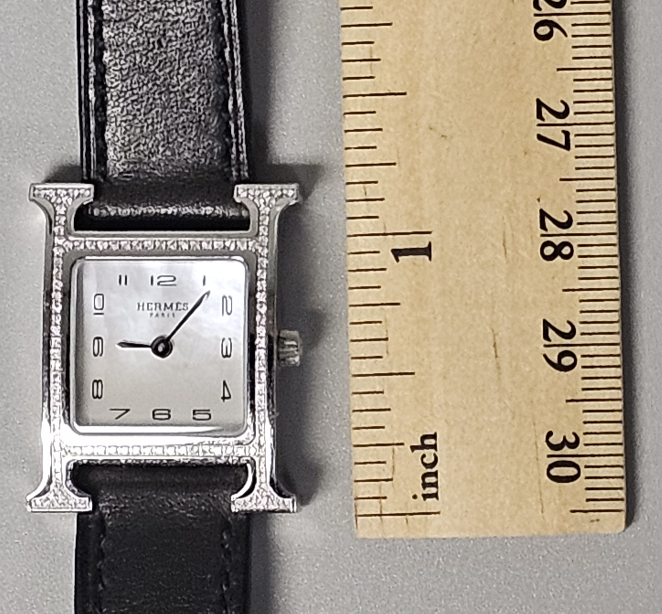 Hermes Diamond Heure H Wristwatch
