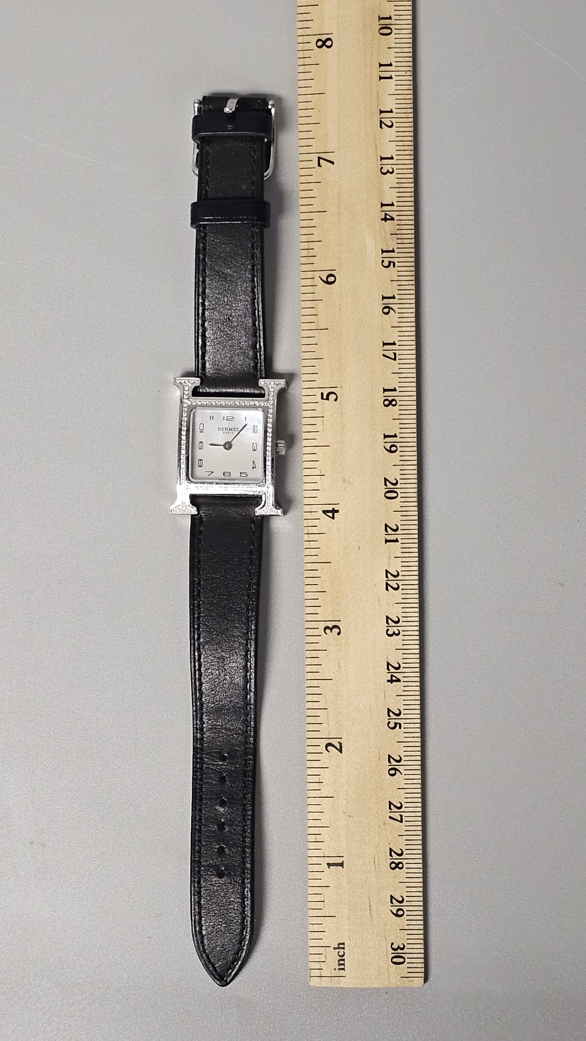 Hermes Diamond Heure H Wristwatch