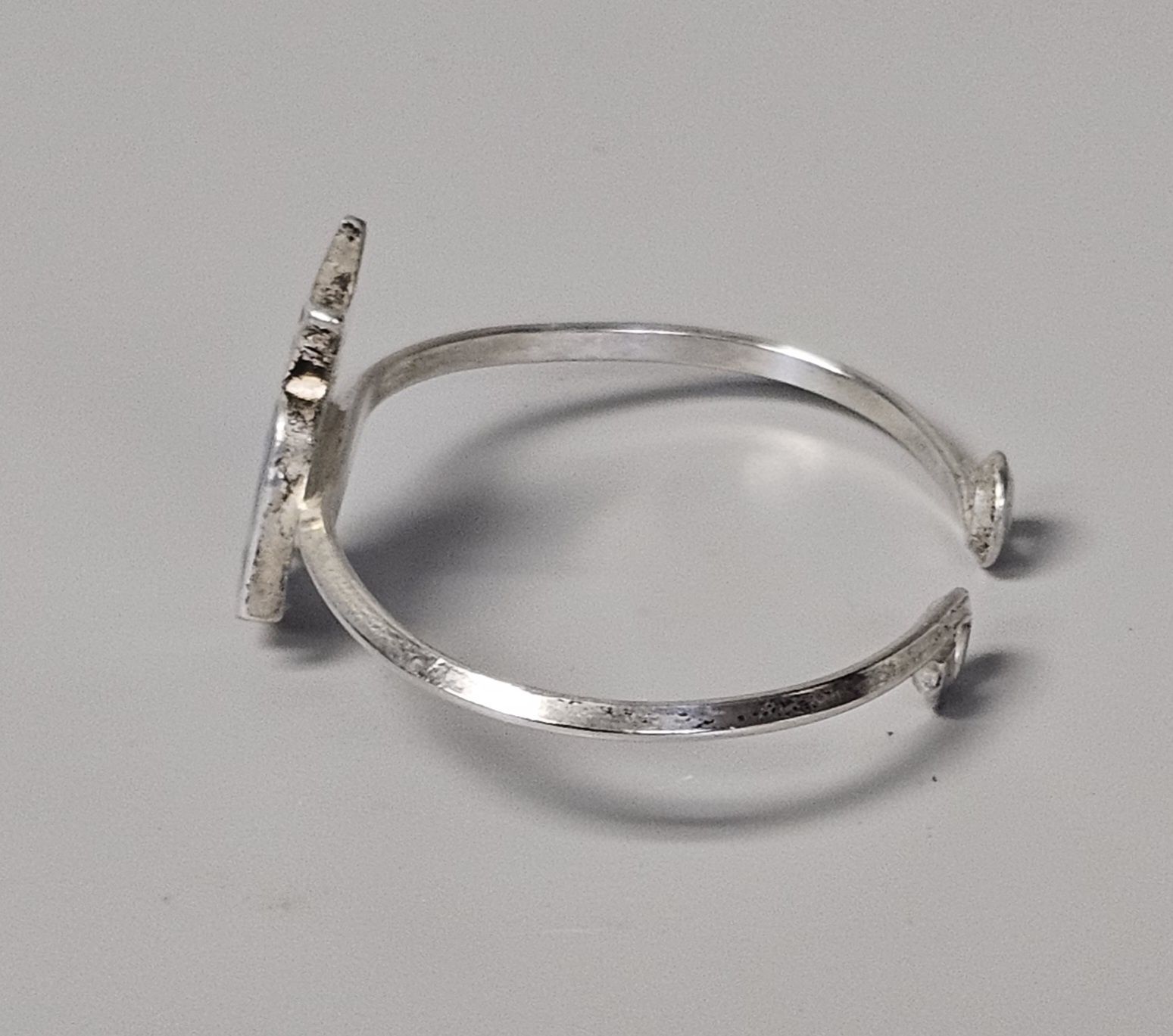 Zuni-Style Inlay Owl Silver Bracelet 10.0 Grams