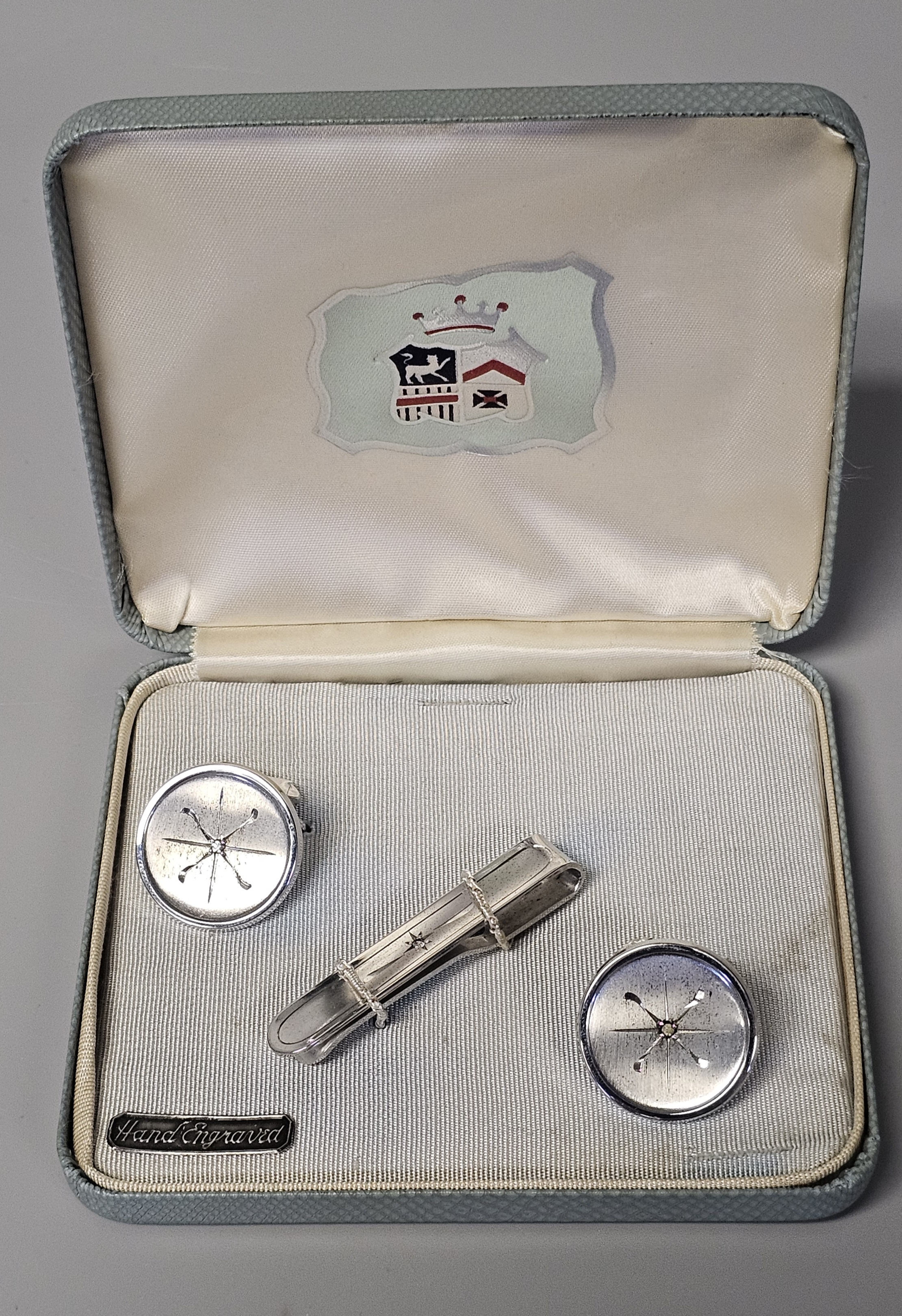 Mid-Century Sterling Silver Cufflink Set 29.9 Grams