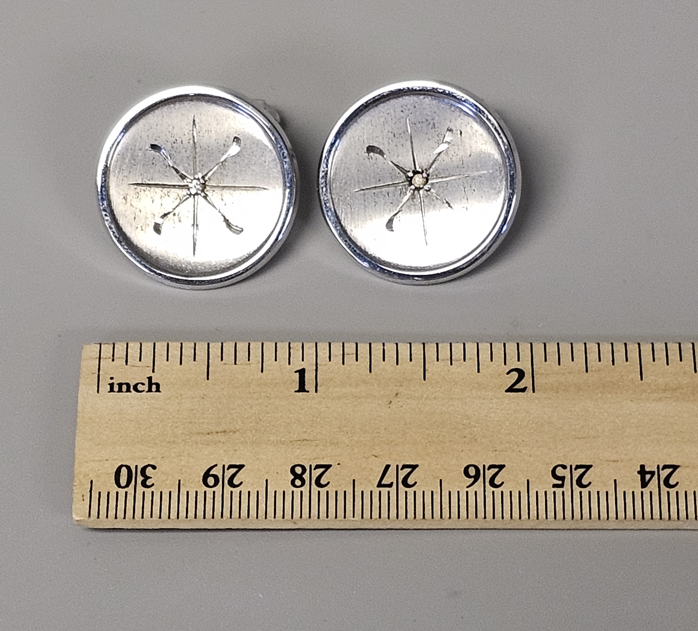 Mid-Century Sterling Silver Cufflink Set 29.9 Grams