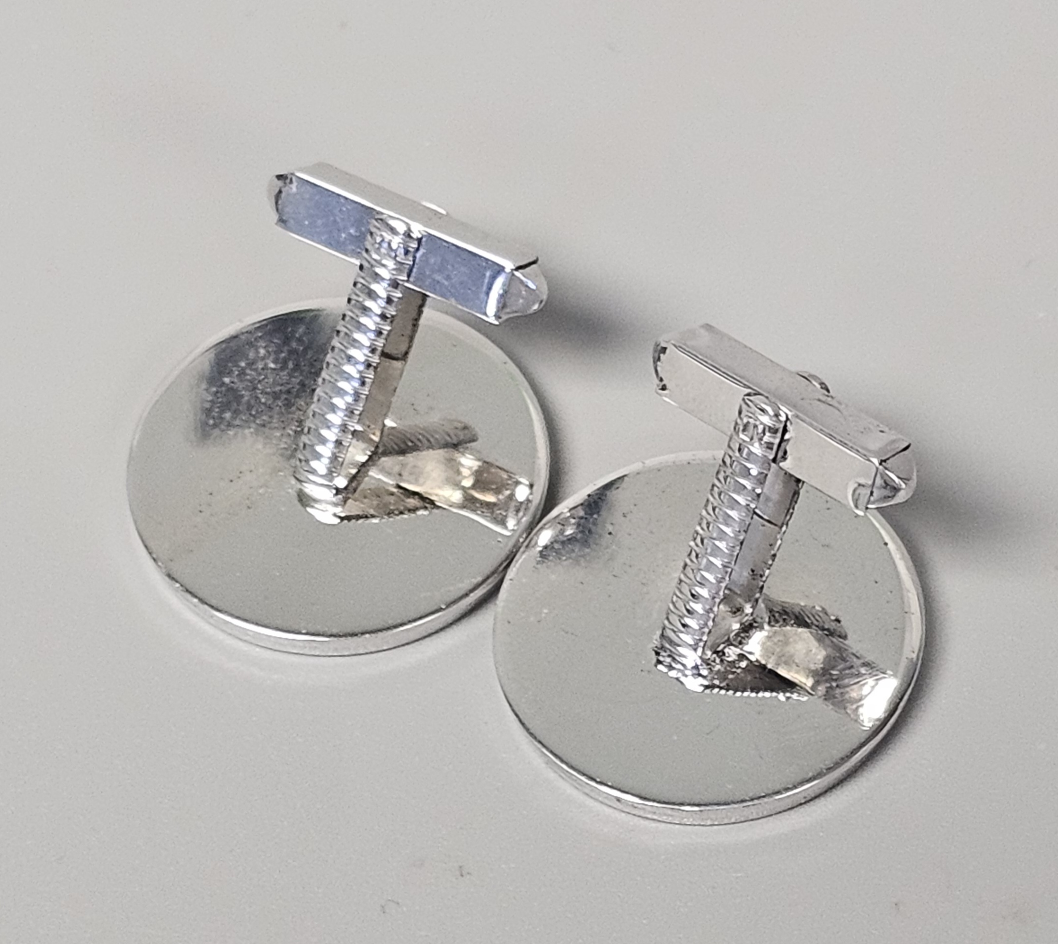 Mid-Century Sterling Silver Cufflink Set 29.9 Grams