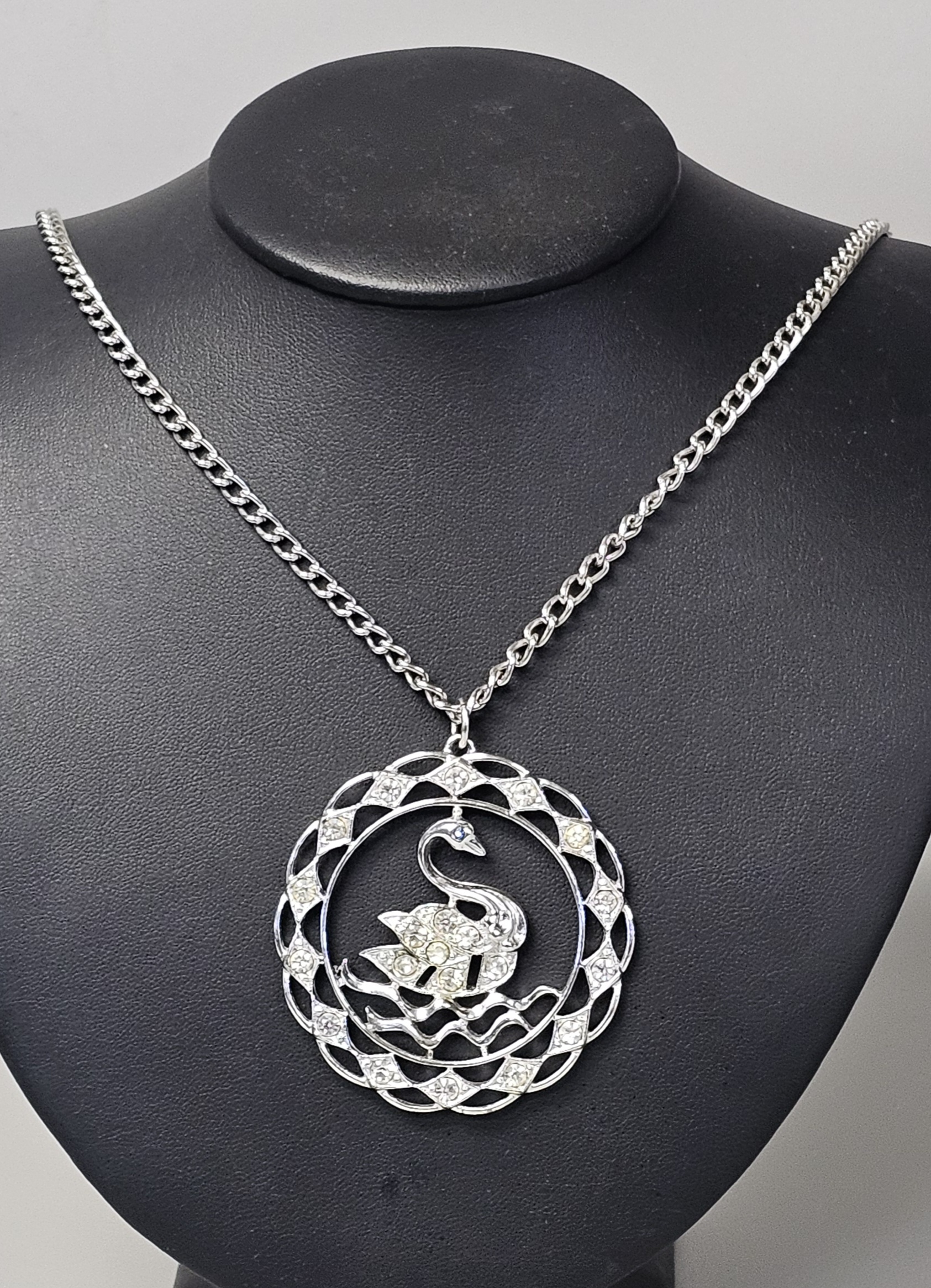 Sarah Coventry Swan Pendant Necklace