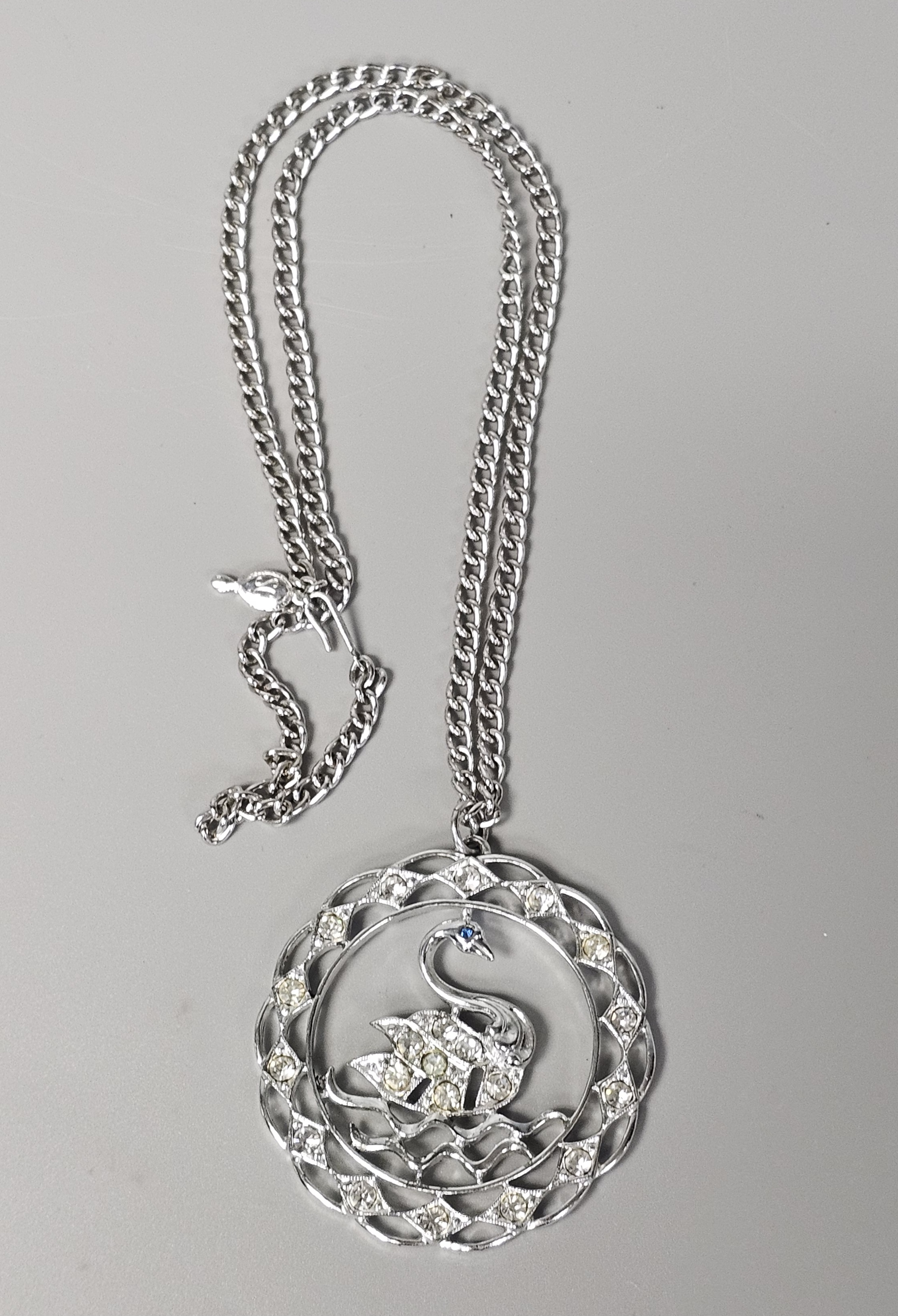 Sarah Coventry Swan Pendant Necklace