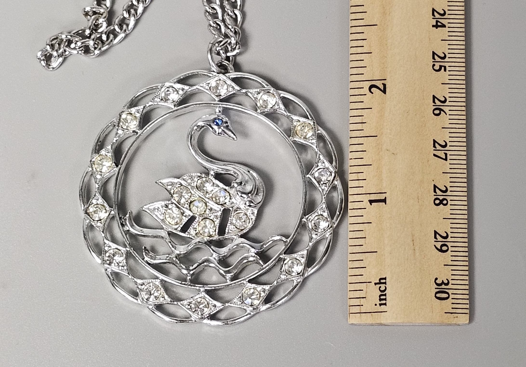 Sarah Coventry Swan Pendant Necklace